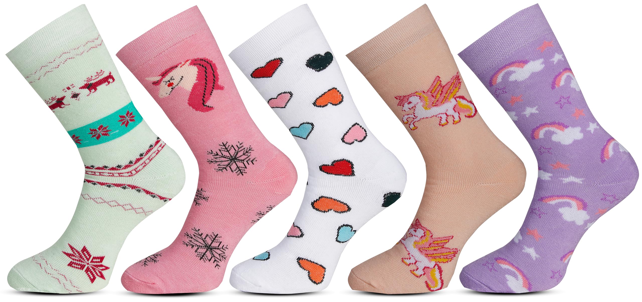 RC ROYAL CLASS Girls Multicolored Terry Towel Socks