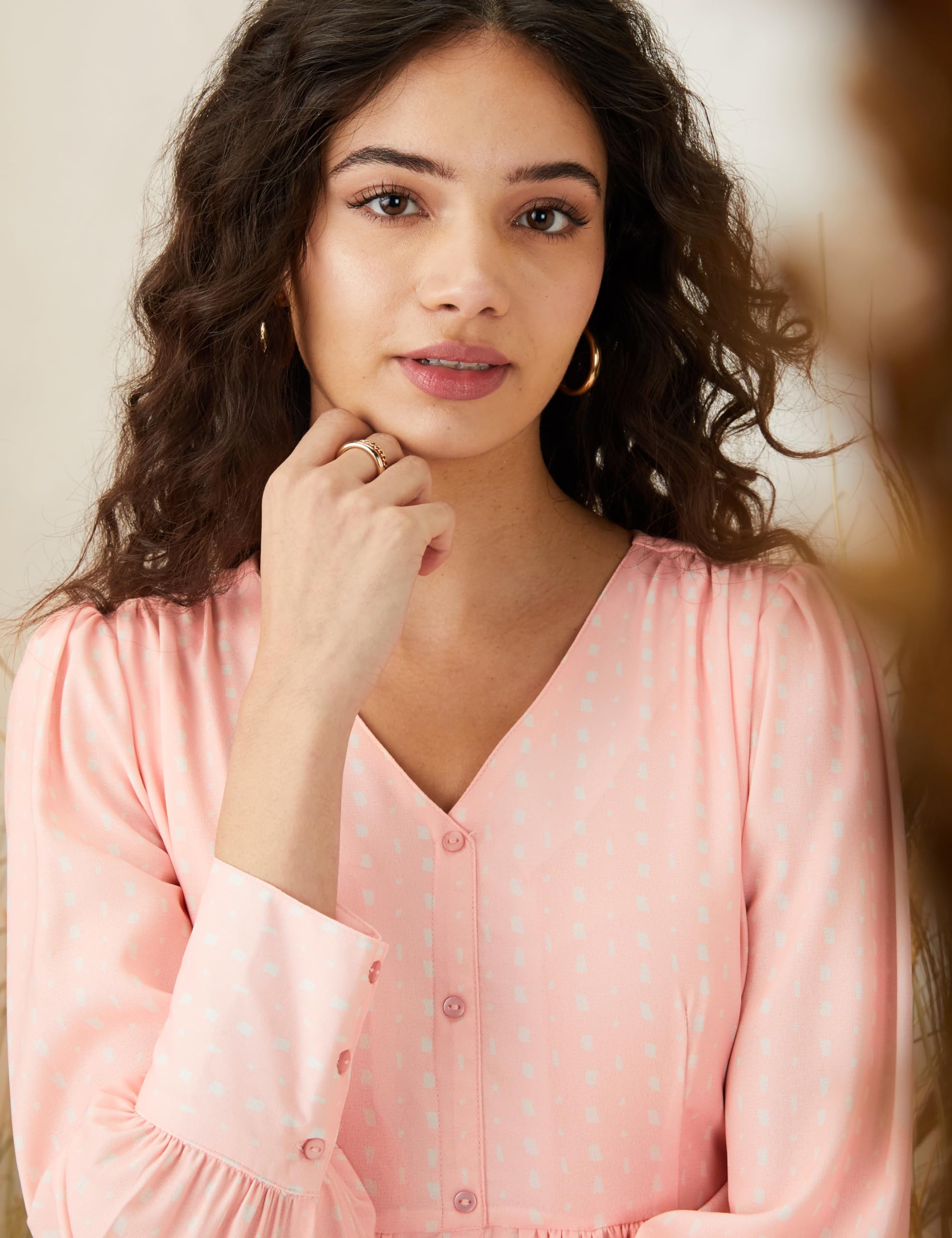 Symbol Women Fit & Flare Midi Dress - Blush - Image 4