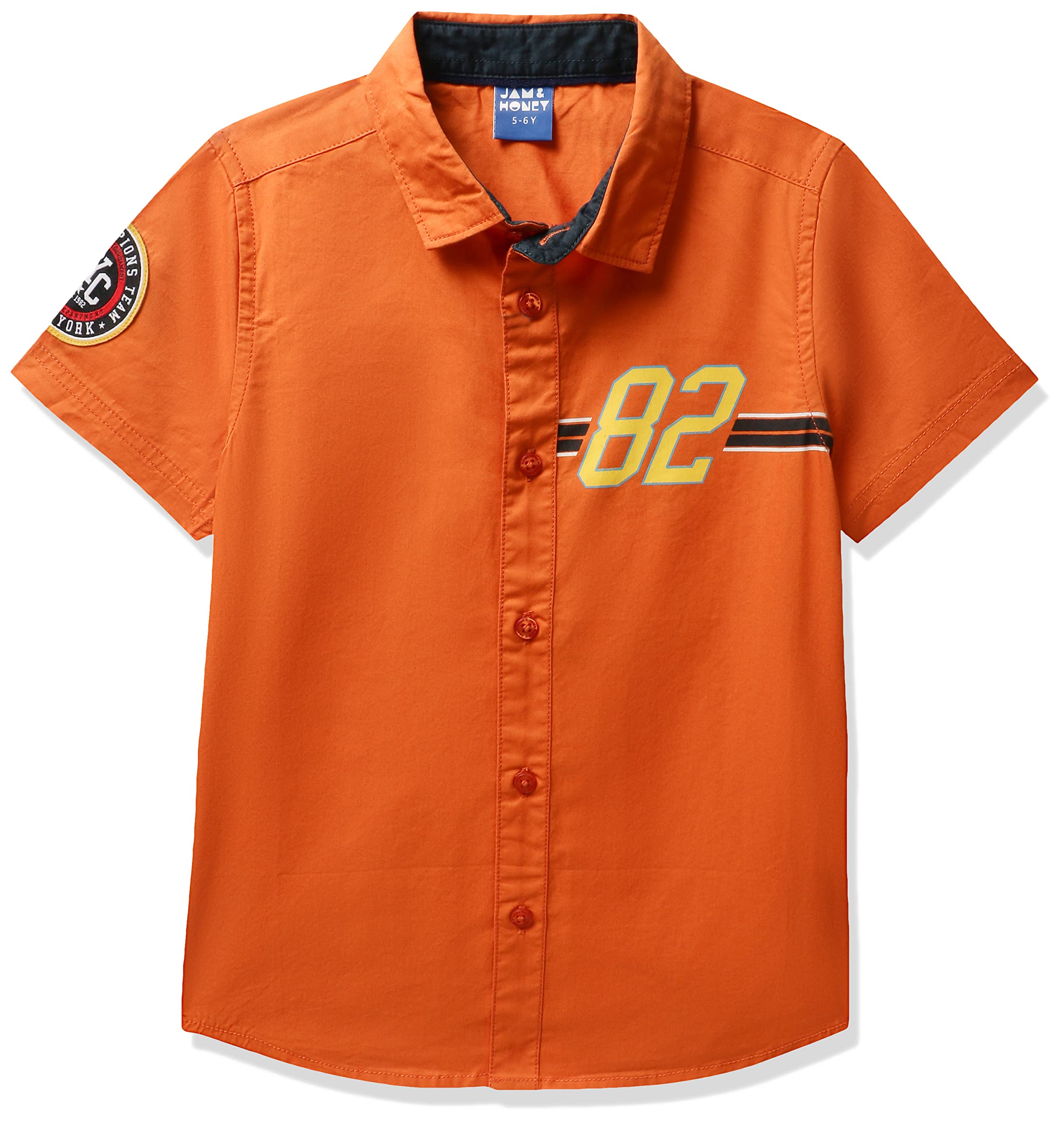 Amazon Boy's Regular Fit Shirt - Orange