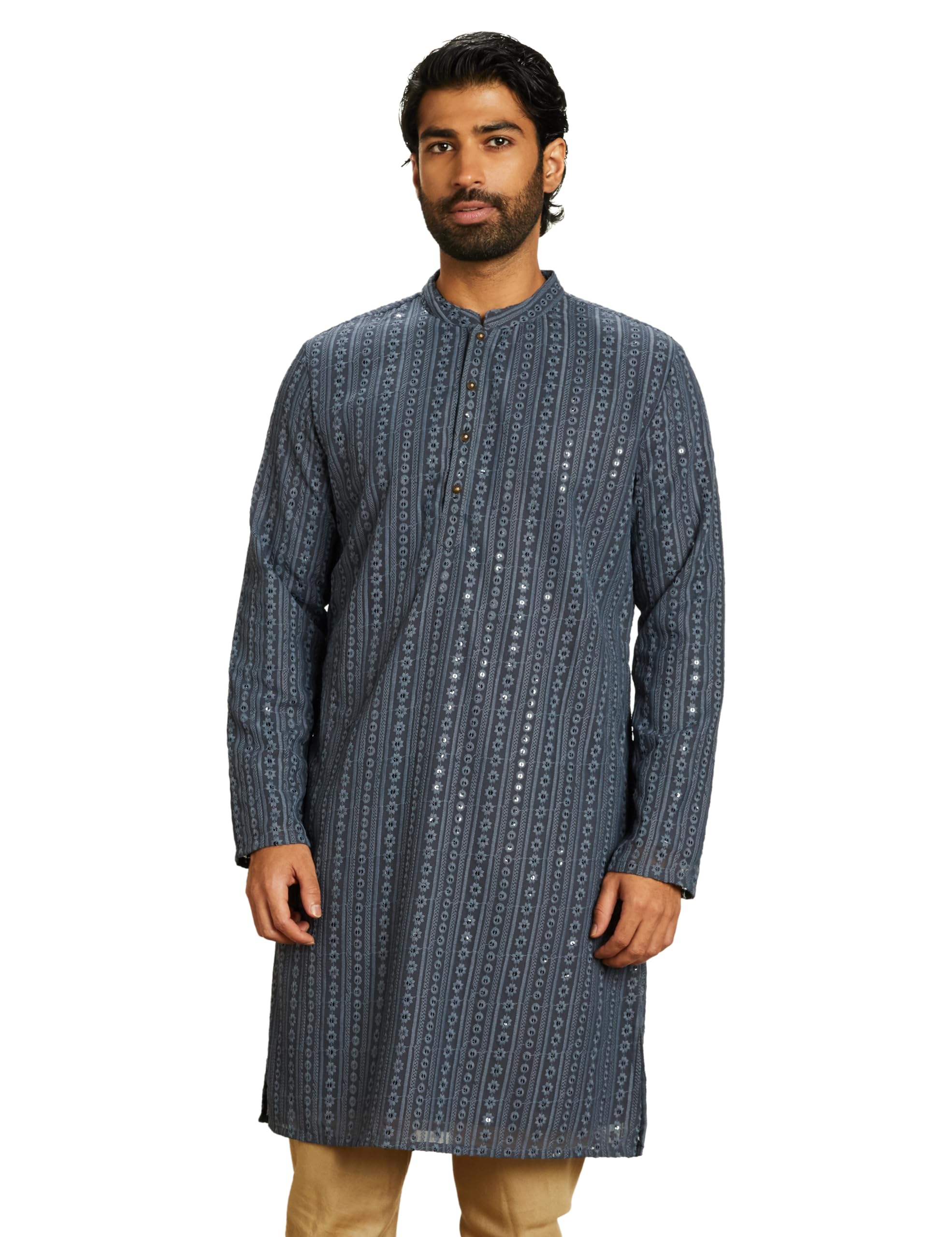 Symbol Men's Polyester Knee Length Kurta