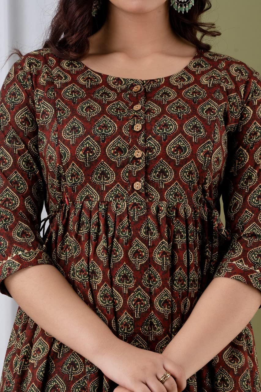 Maroon Maternity Feeding Kurti - Image 4