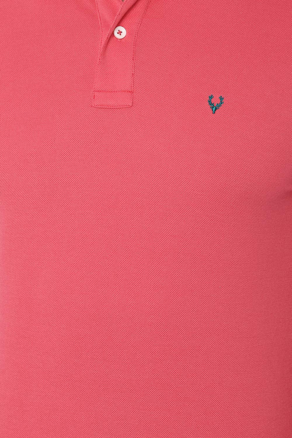 Allen Solly Men Polo T-Shirt - Rose - Image 4