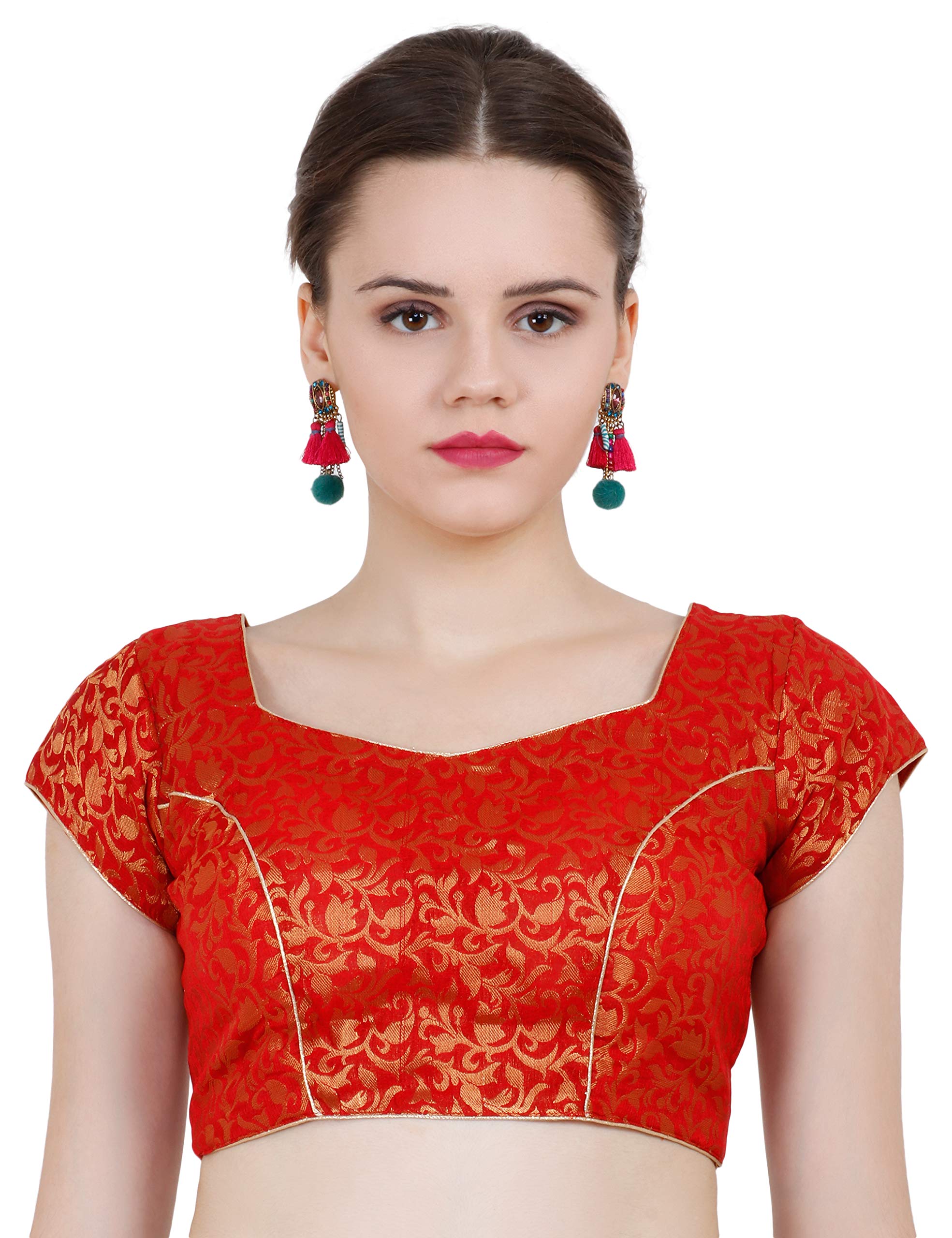 Banarasi Brocade Blouse for Women - Red