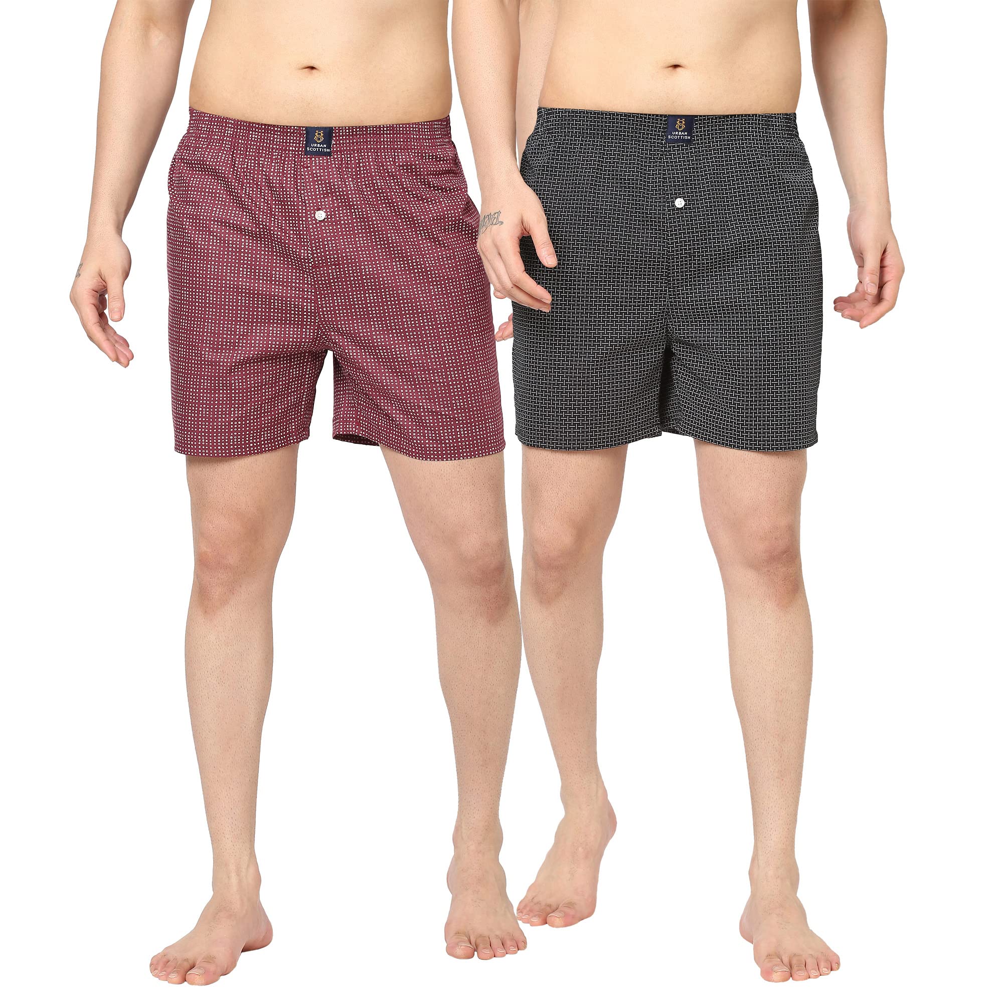 Urban Scottish Men Multi-Coloured Cotton Printed Boxers