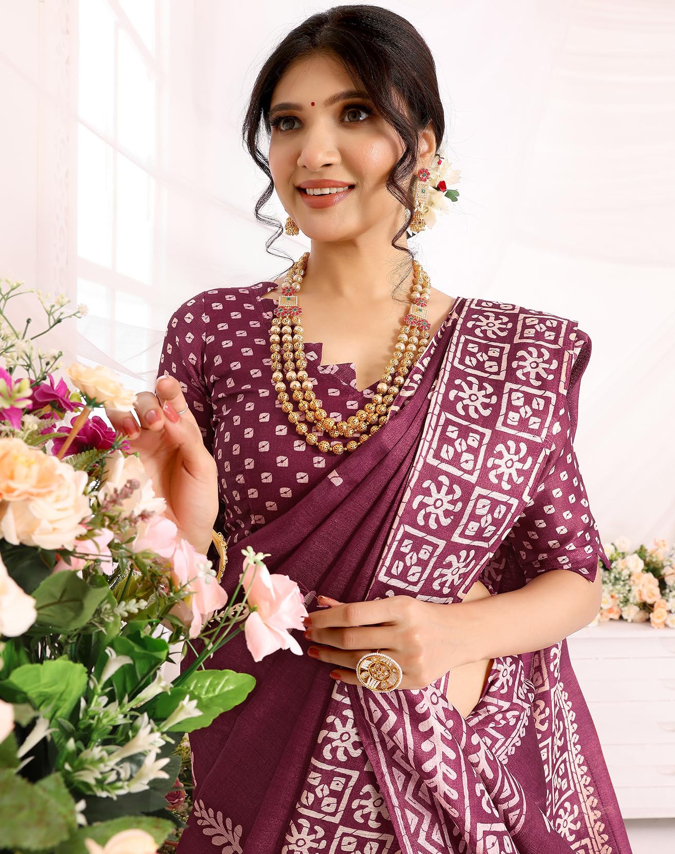 Yashika Art Silk Saree - Purple - Image 5