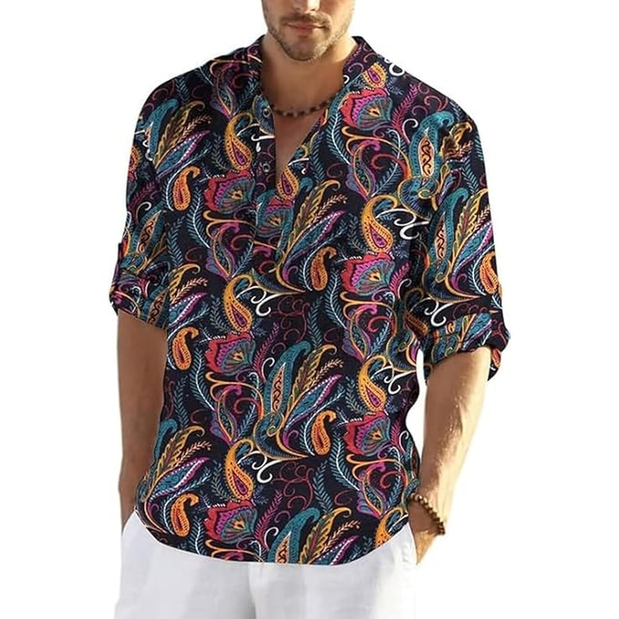 Bellstone Men's Polycotton Shirt - Black Floral