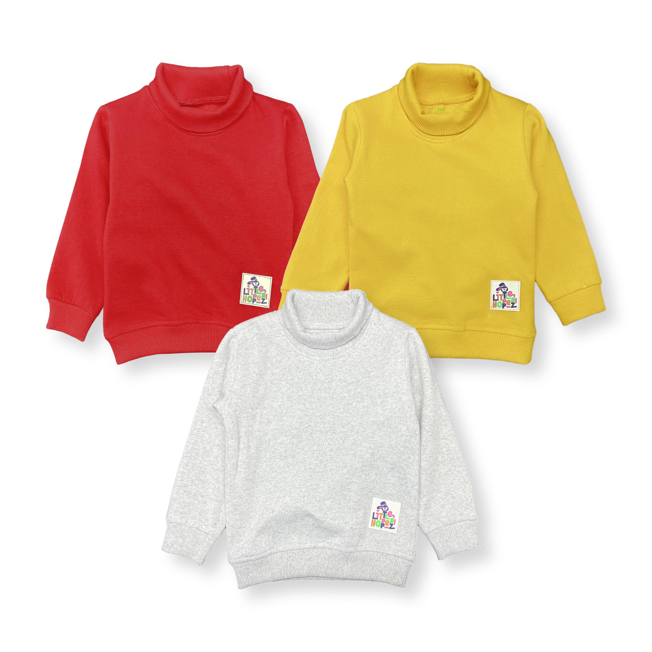 YUV Winter Wear Turtle Neck Sweatshirt for Boys & Girls
