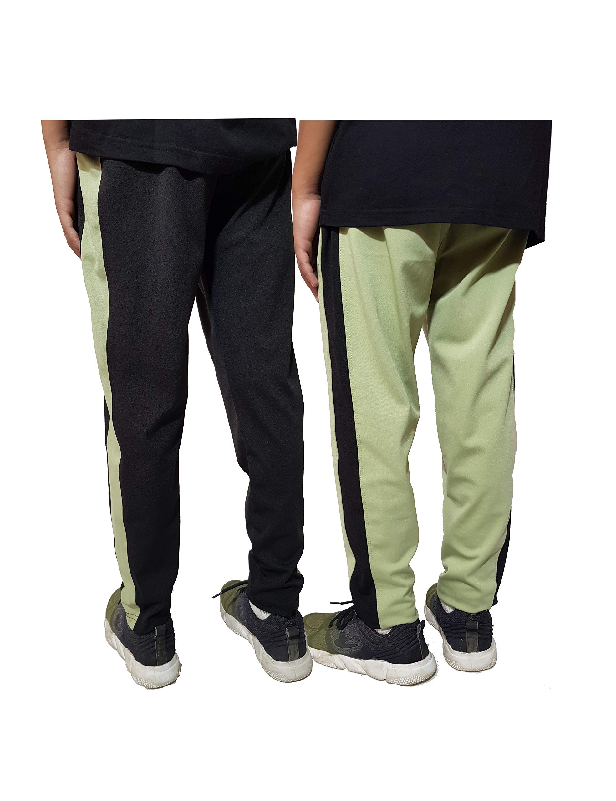 STARLATH Boys Track Pants - Black & Green - Image 2