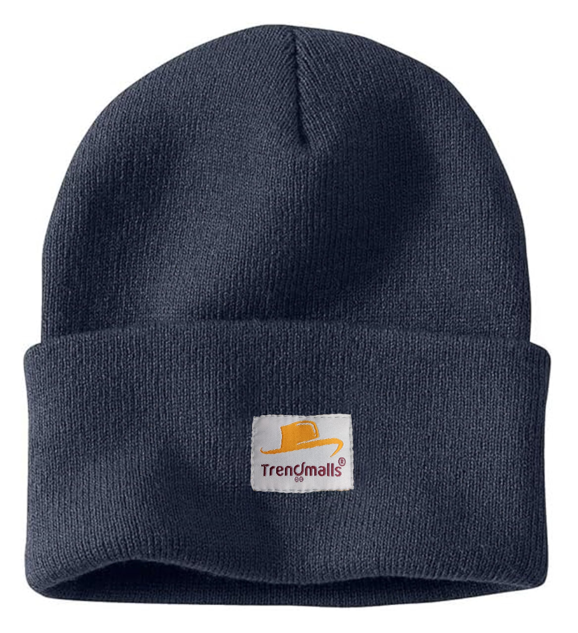 TRENDMALLS Unisex Acrylic Knit Beanie - Navy Blue