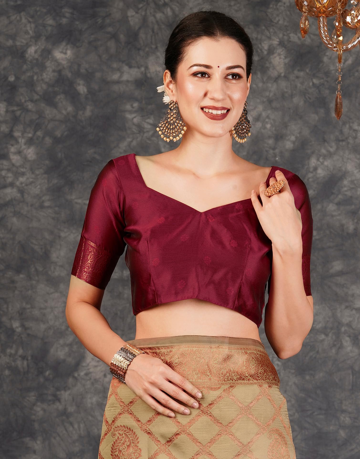 SIRIL Women's Banarasi Jacquard Silk Saree - Image 5