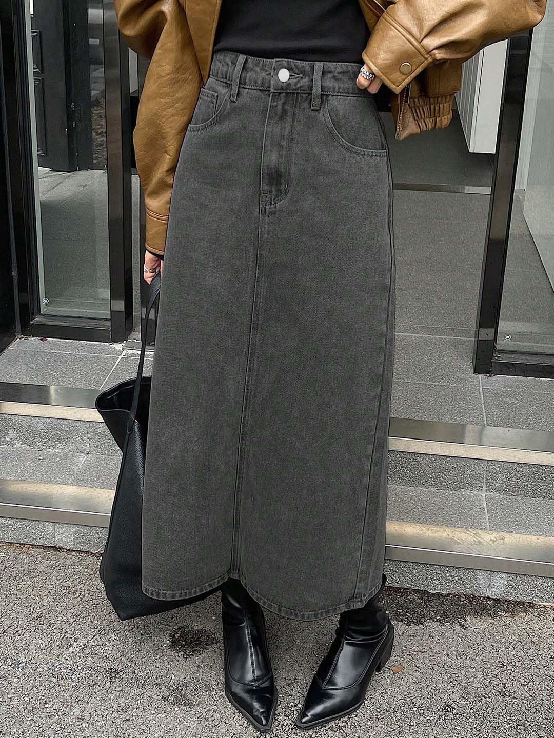 KOTTY Grey Maxi Skirt for Women - Image 5