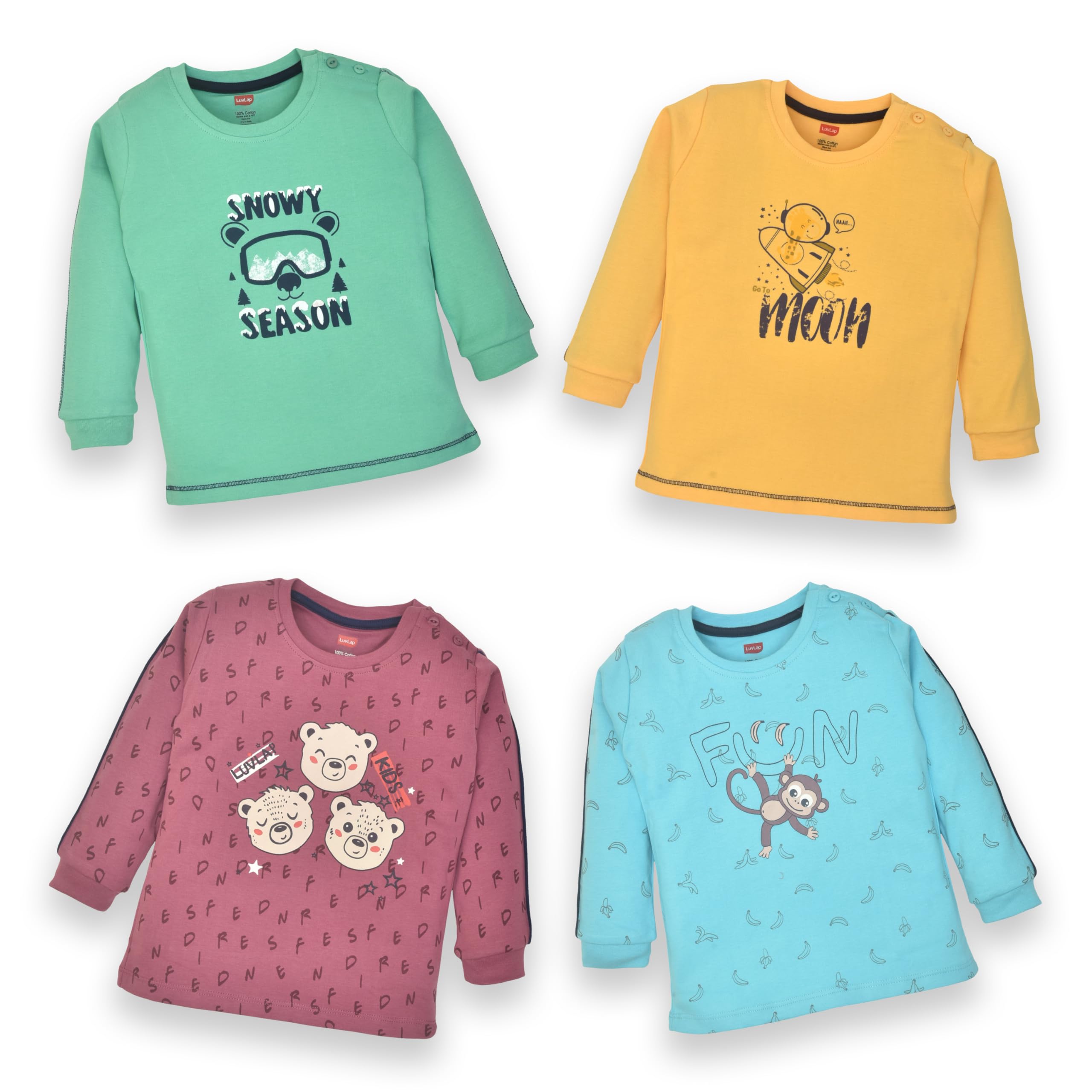 LuvLap Boys T-Shirt - Multicolour