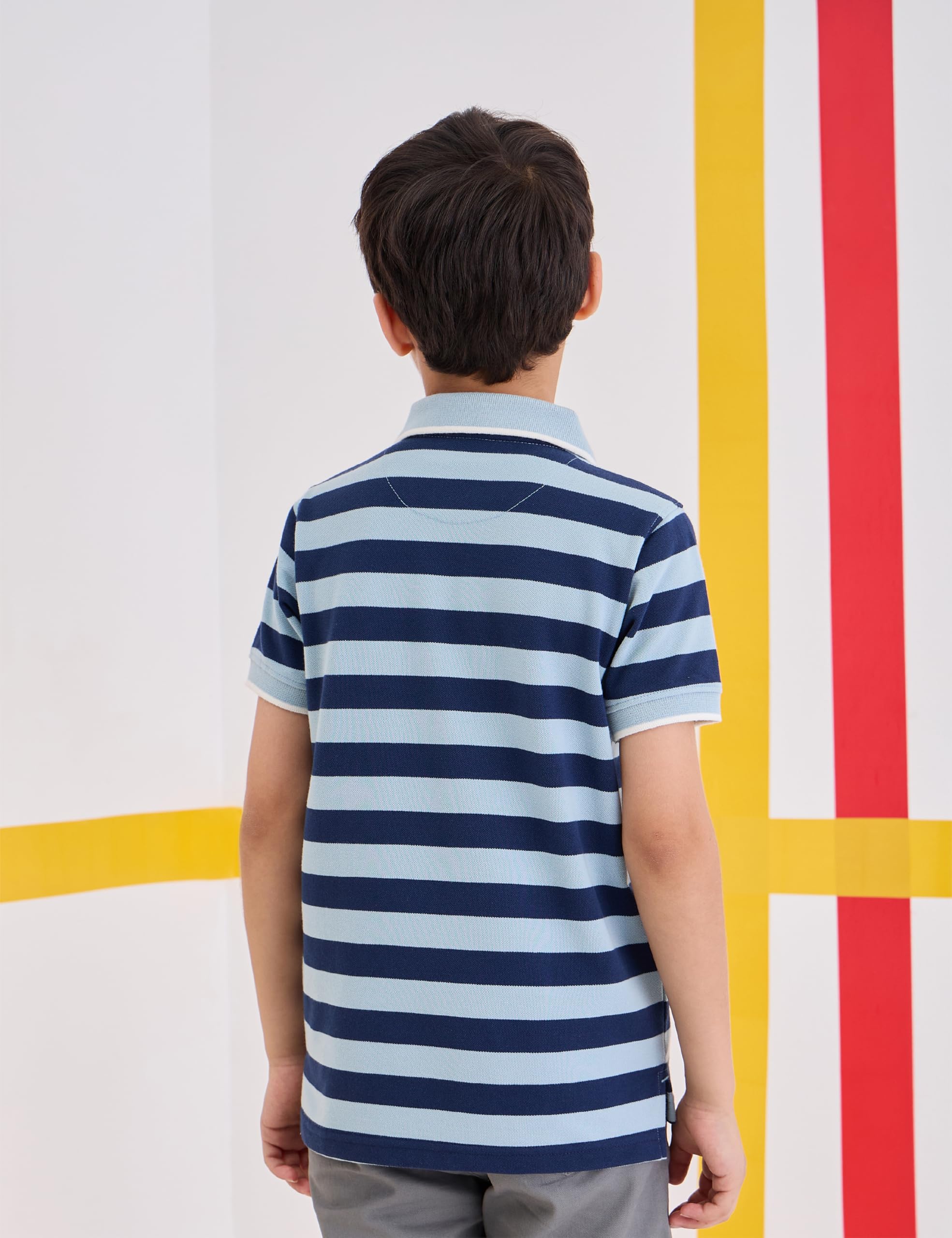 Amazon Brand Boy Striped Polo T-Shirt - Maro - Image 4