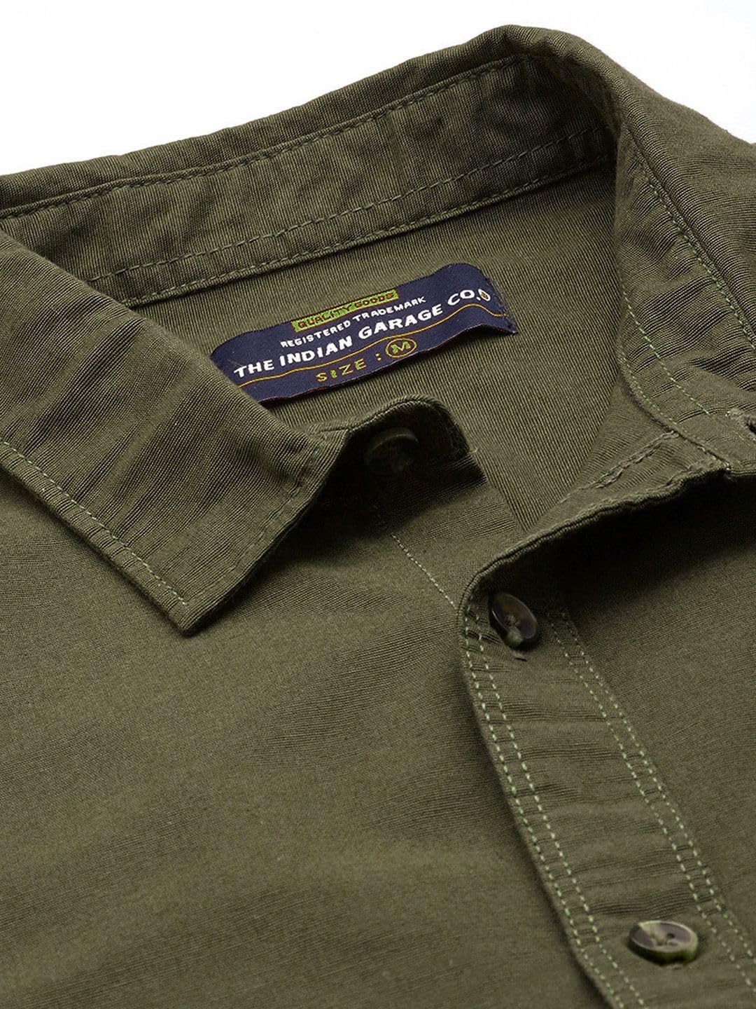 The Indian Garage Co Green Shirt for Men - Image 3