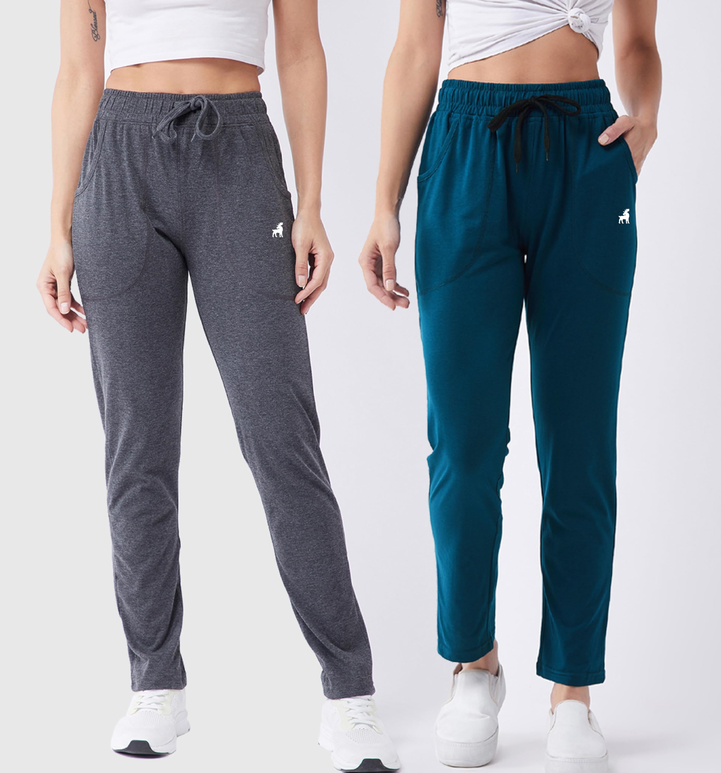 Modeve Women Mid Rise Cotton Blend Track Pant - Image 3