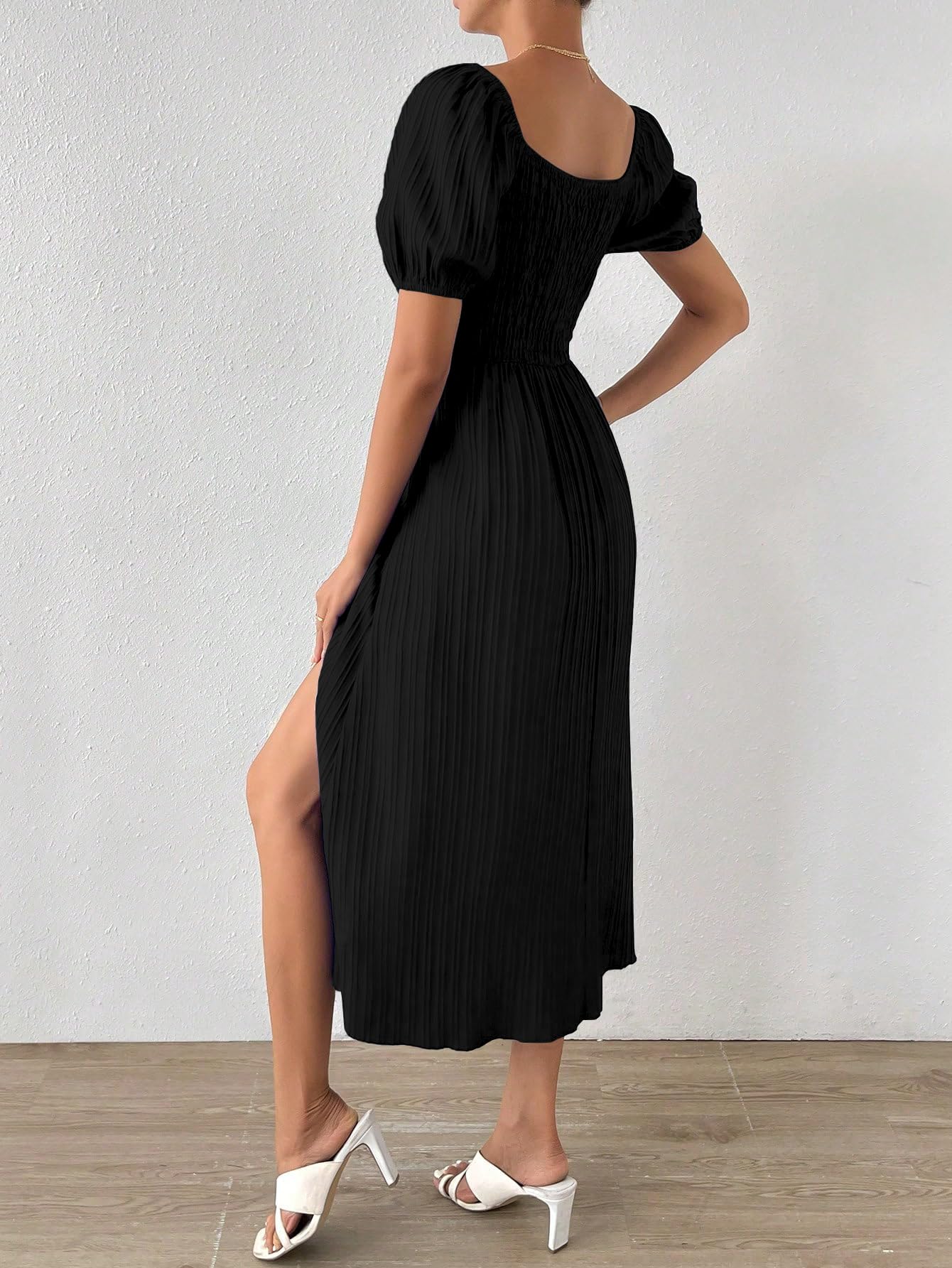 Shasmi Women Black Tie Front Maxi Dress - Image 2