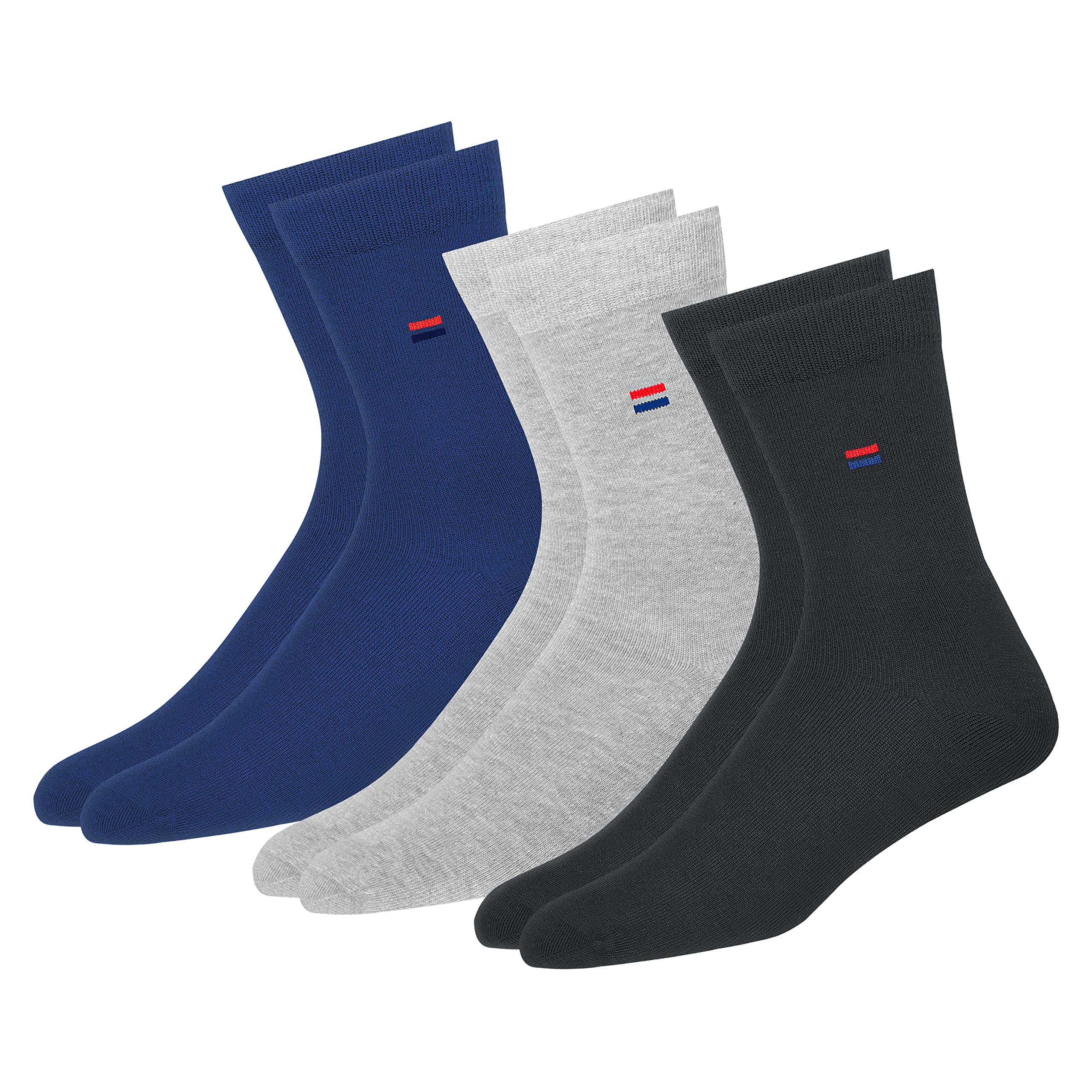 NAVYSPORT Men's Calf Length Cotton Socks - Multicolored