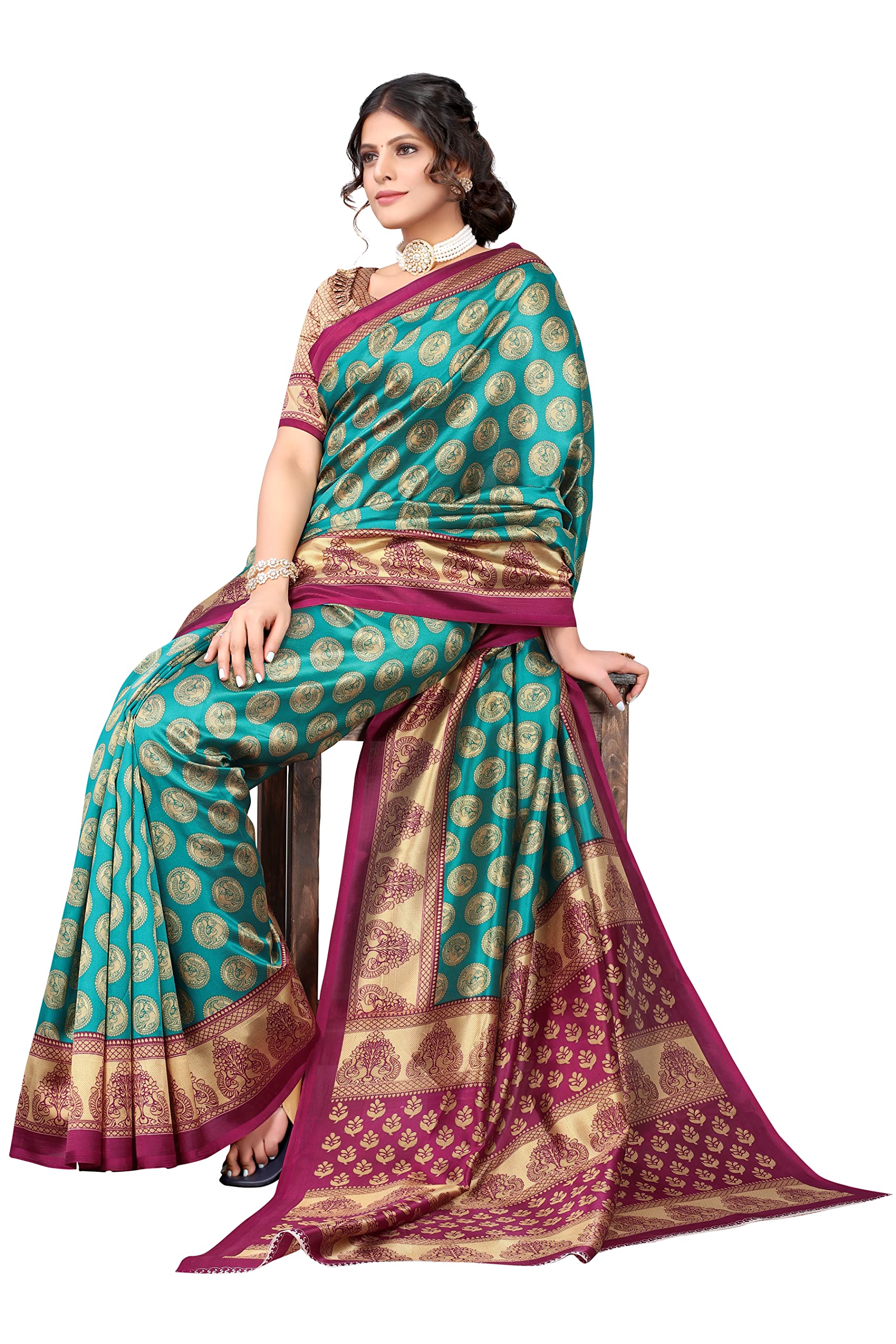 Yashika Art Silk Jacquard Saree - Image 4