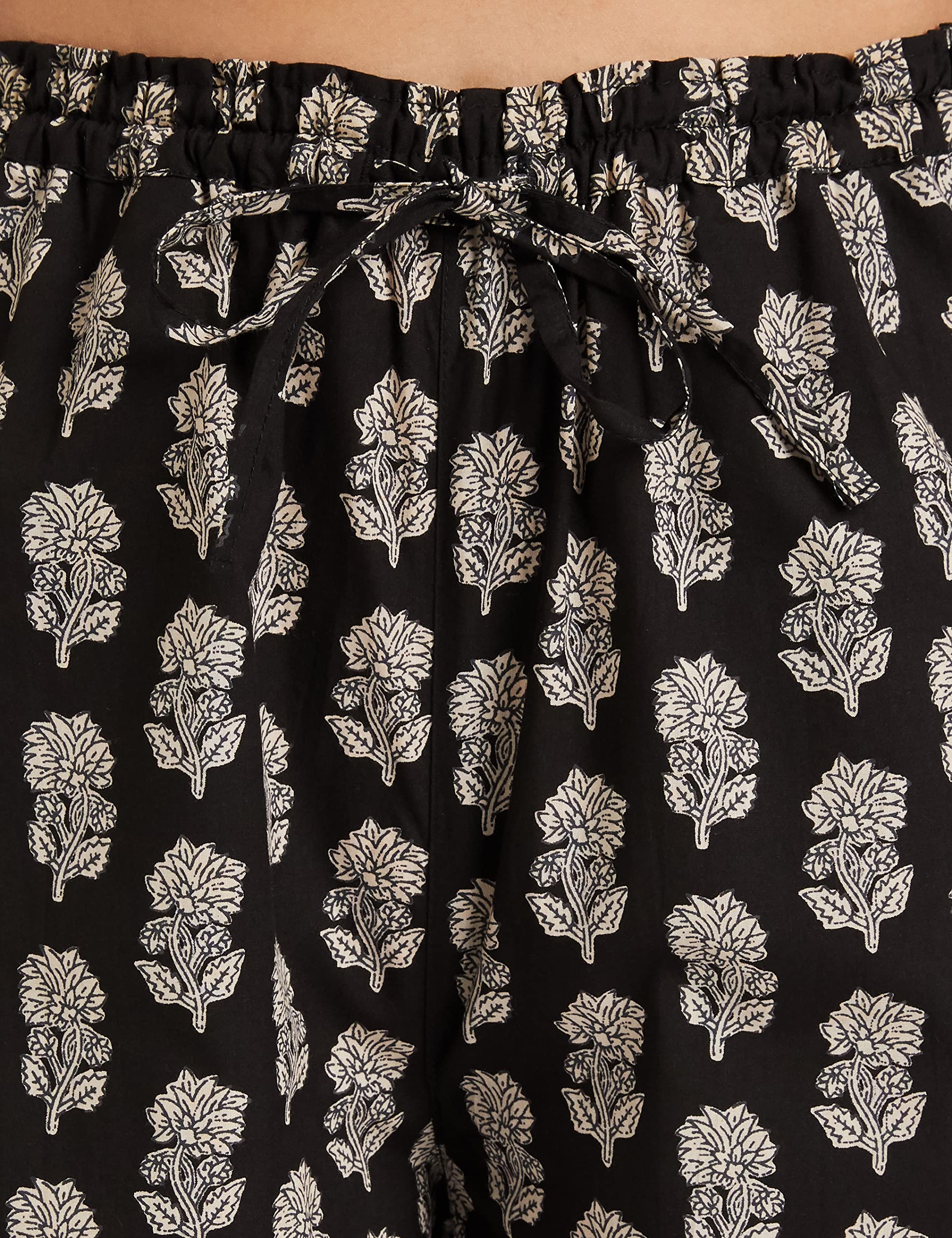 Myx Black Floral Palazzo Trousers for Women - Image 5