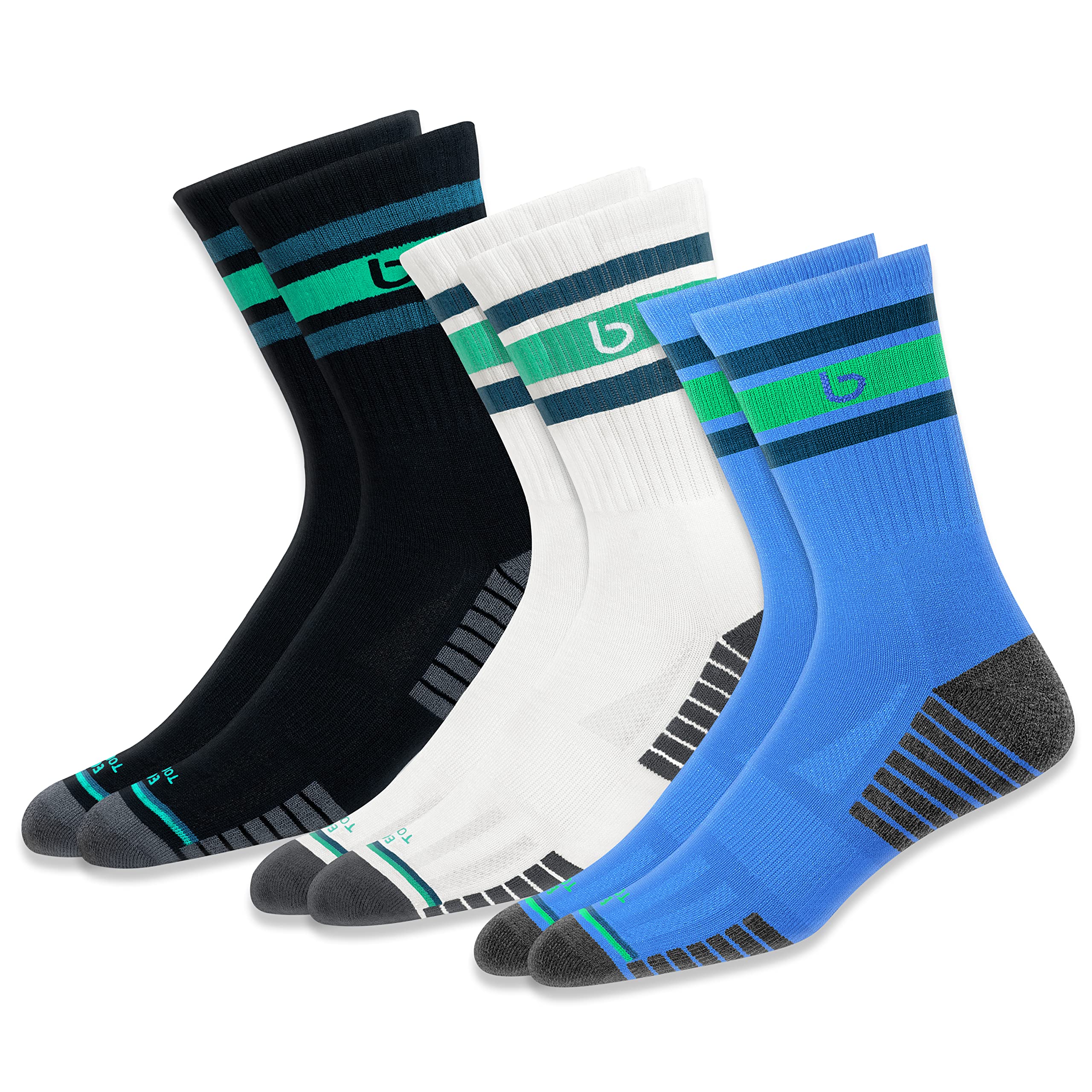 BAMBOS Men's Bamboo Sports Crew Socks