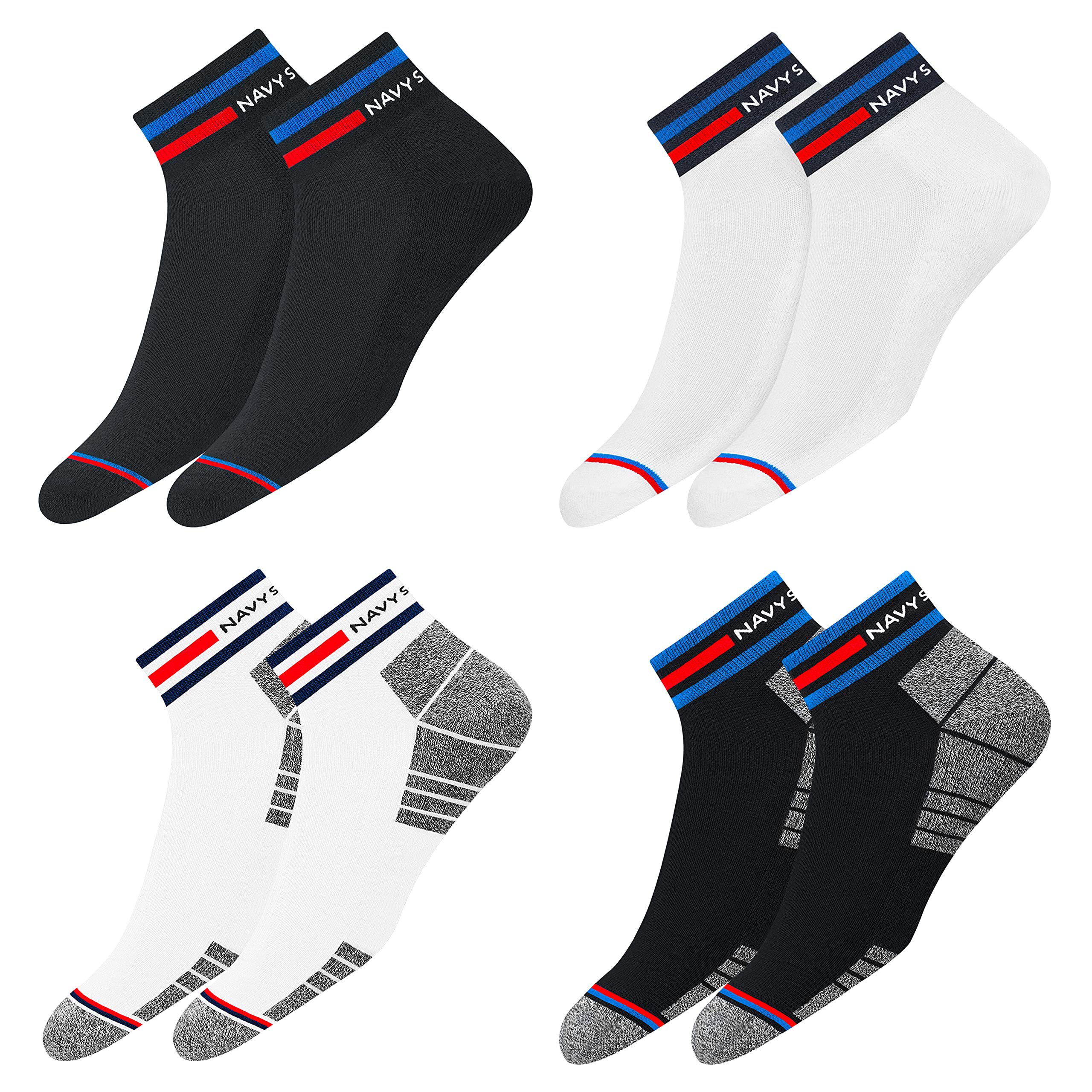 NAVYSPORT Men's Ankle Socks - Navy