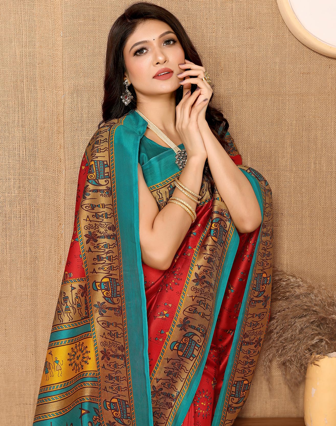 Yashika Women's Woven Saree with Art Silk - Image 5