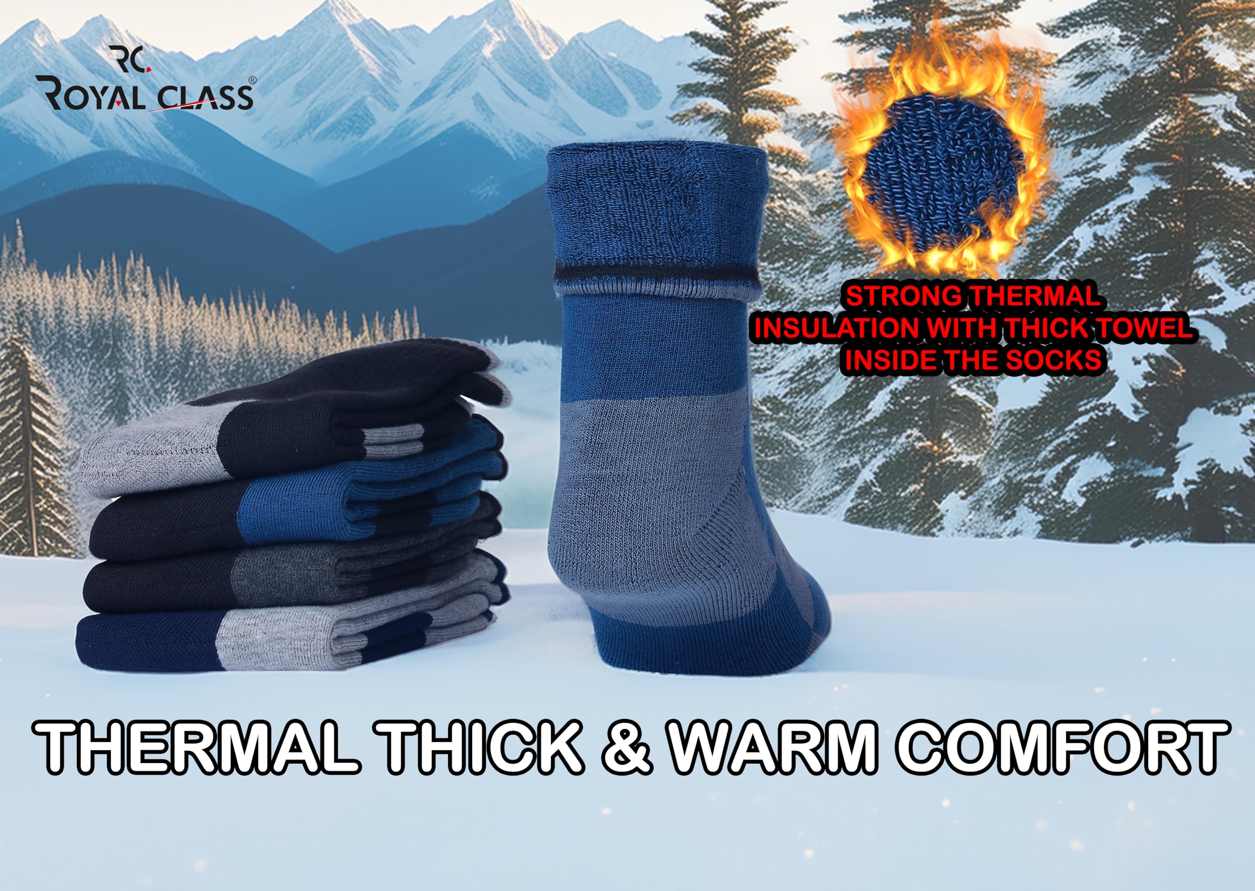 ROYAL CLASS Men's Thermal Socks - Image 2