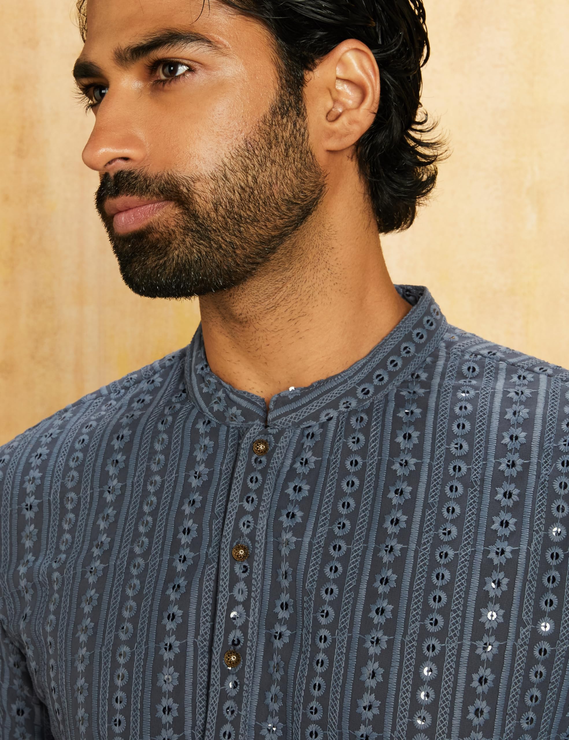 Symbol Men's Polyester Knee Length Kurta - Image 4