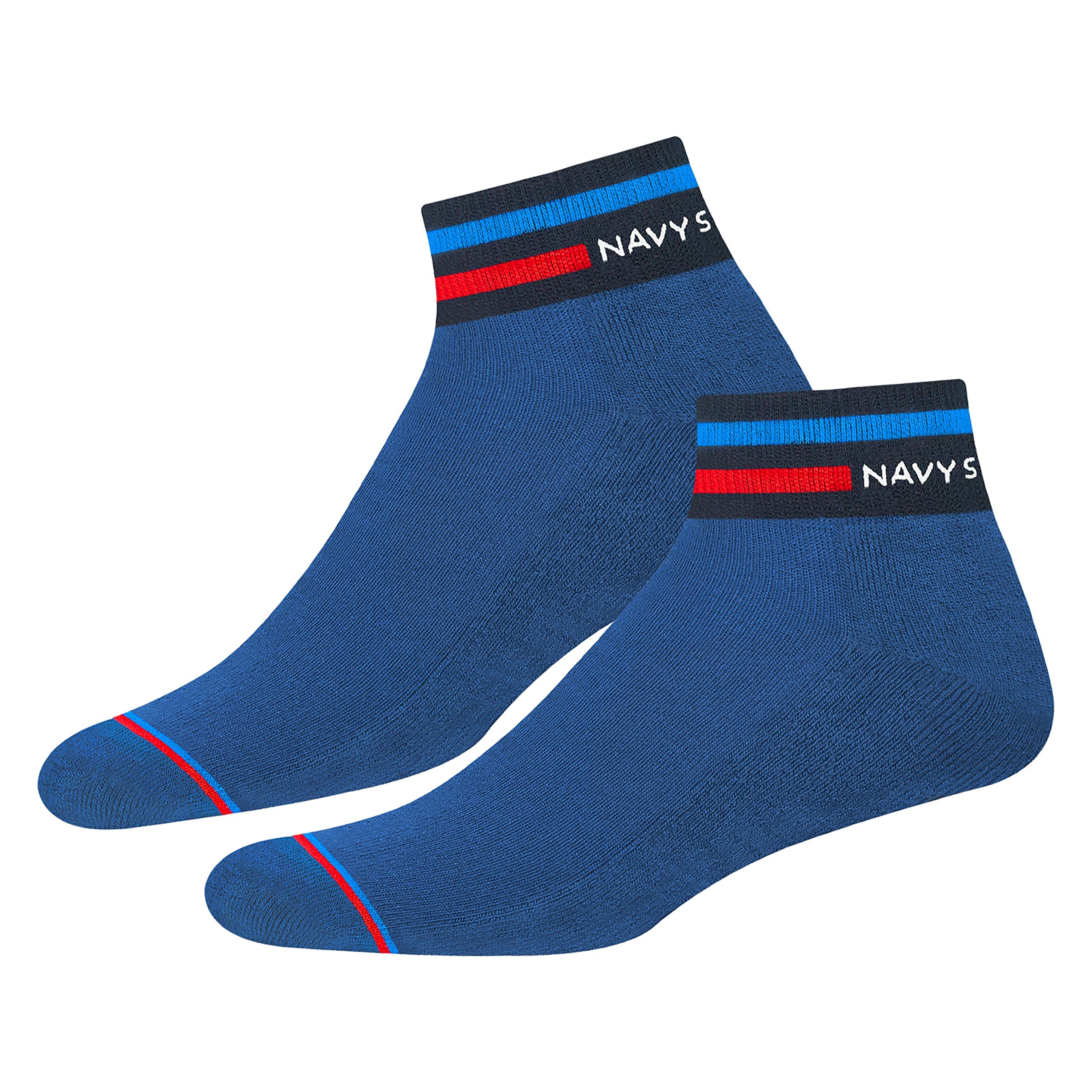 NAVYSPORT Men's Multicolor Ankle Socks - Cotton - Image 4