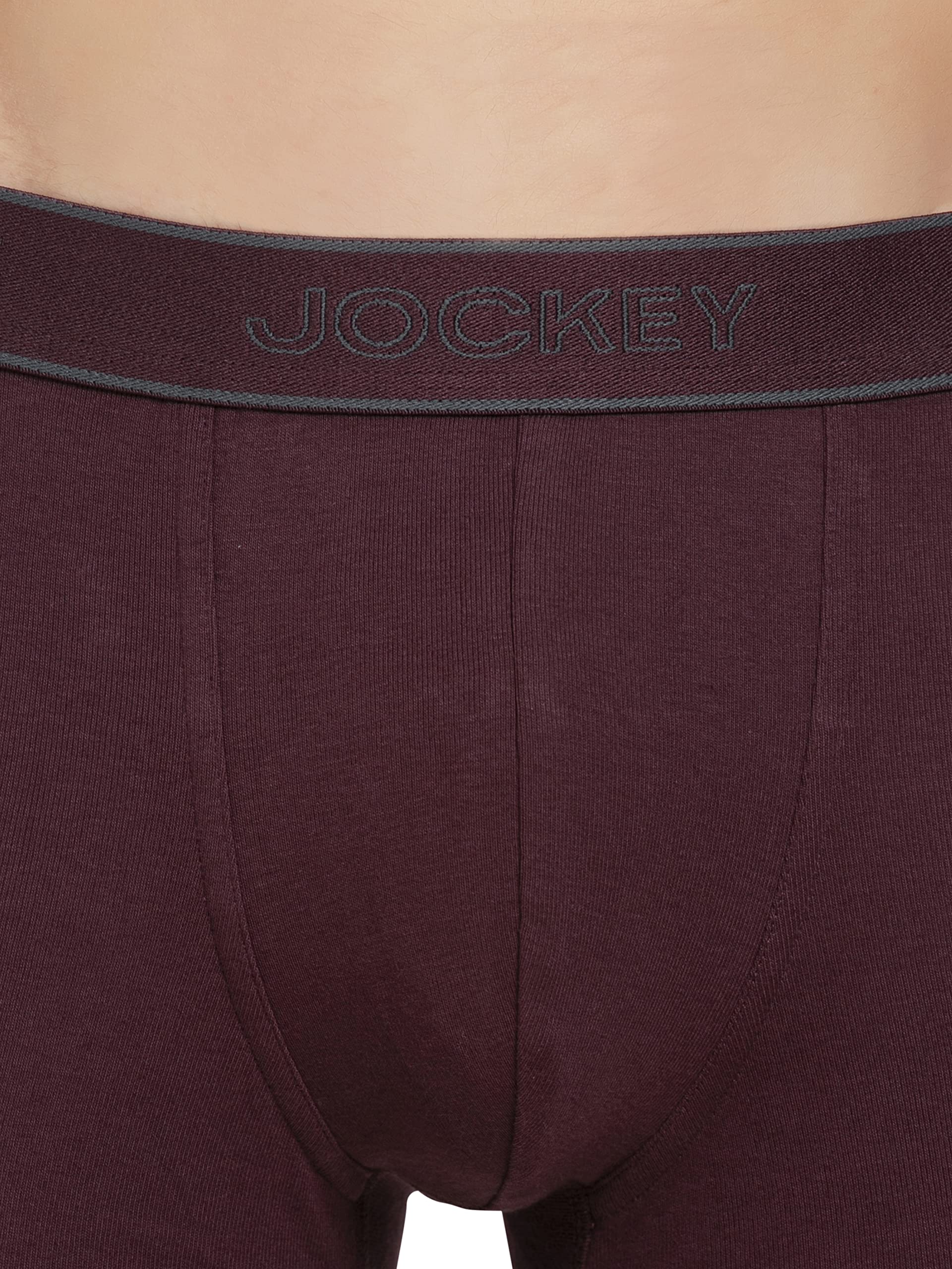 Jockey Men's Trunks - Mauve Wine Cotton - Image 5