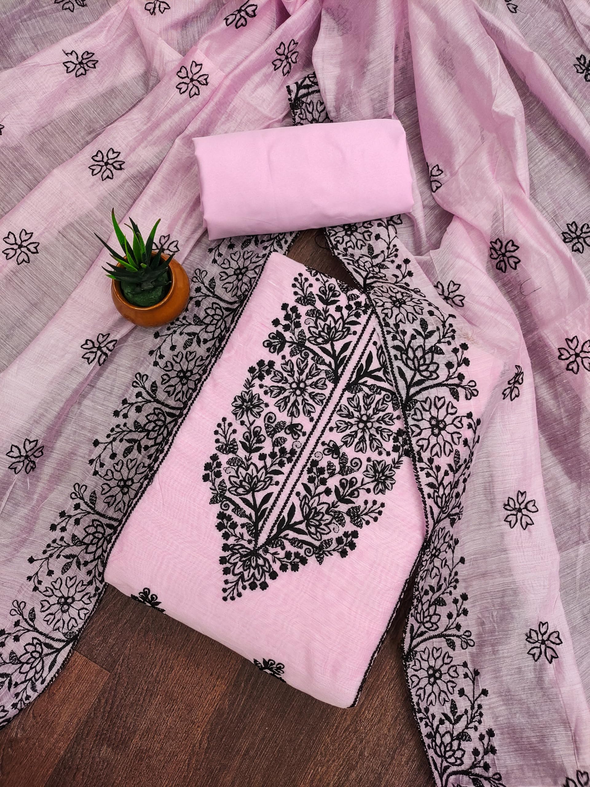 Sidhidata Chanderi Embroidery Salwar Suit for Women - Image 3