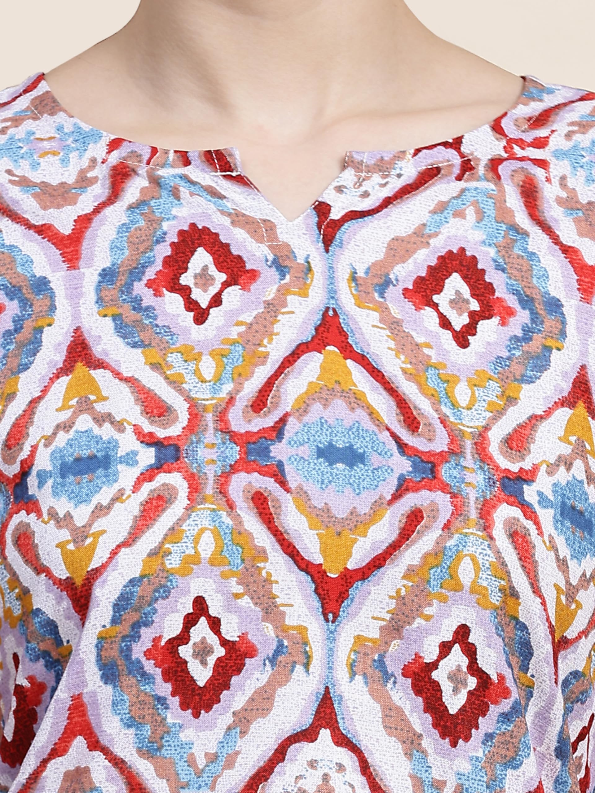 Truvon Fashions Women's Kurta & Pant Set - Pink Multi - Image 4