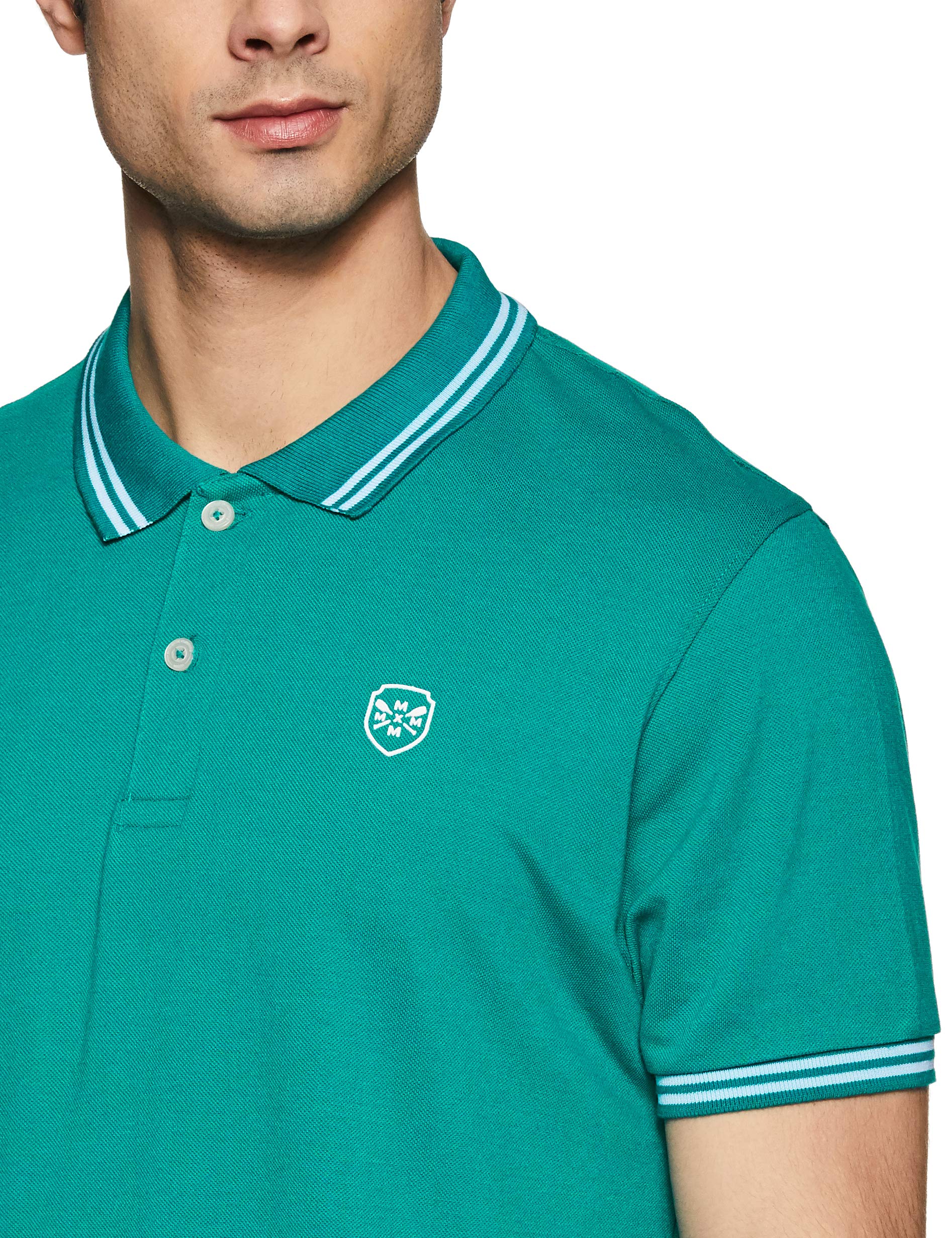 Max Men Solid Polo T-shirt - Dark Green - Image 3