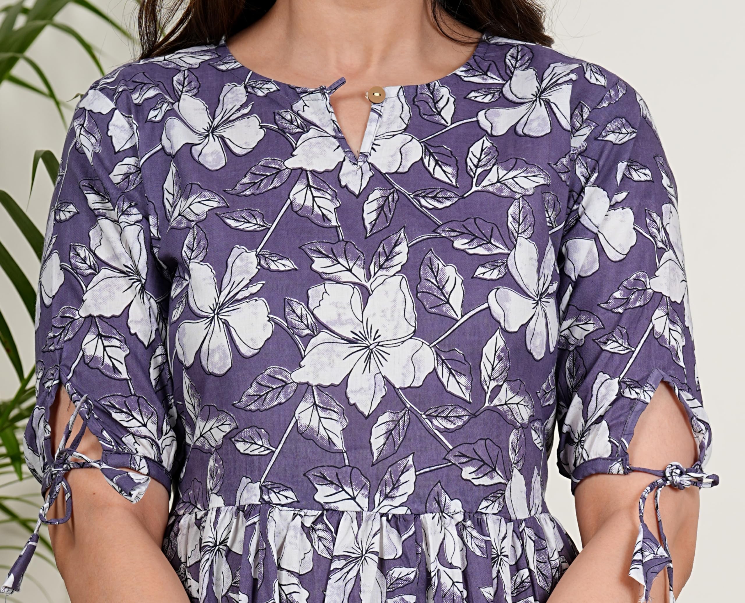 Morchadi Women's Anarkali Kurta - Grey - Image 4