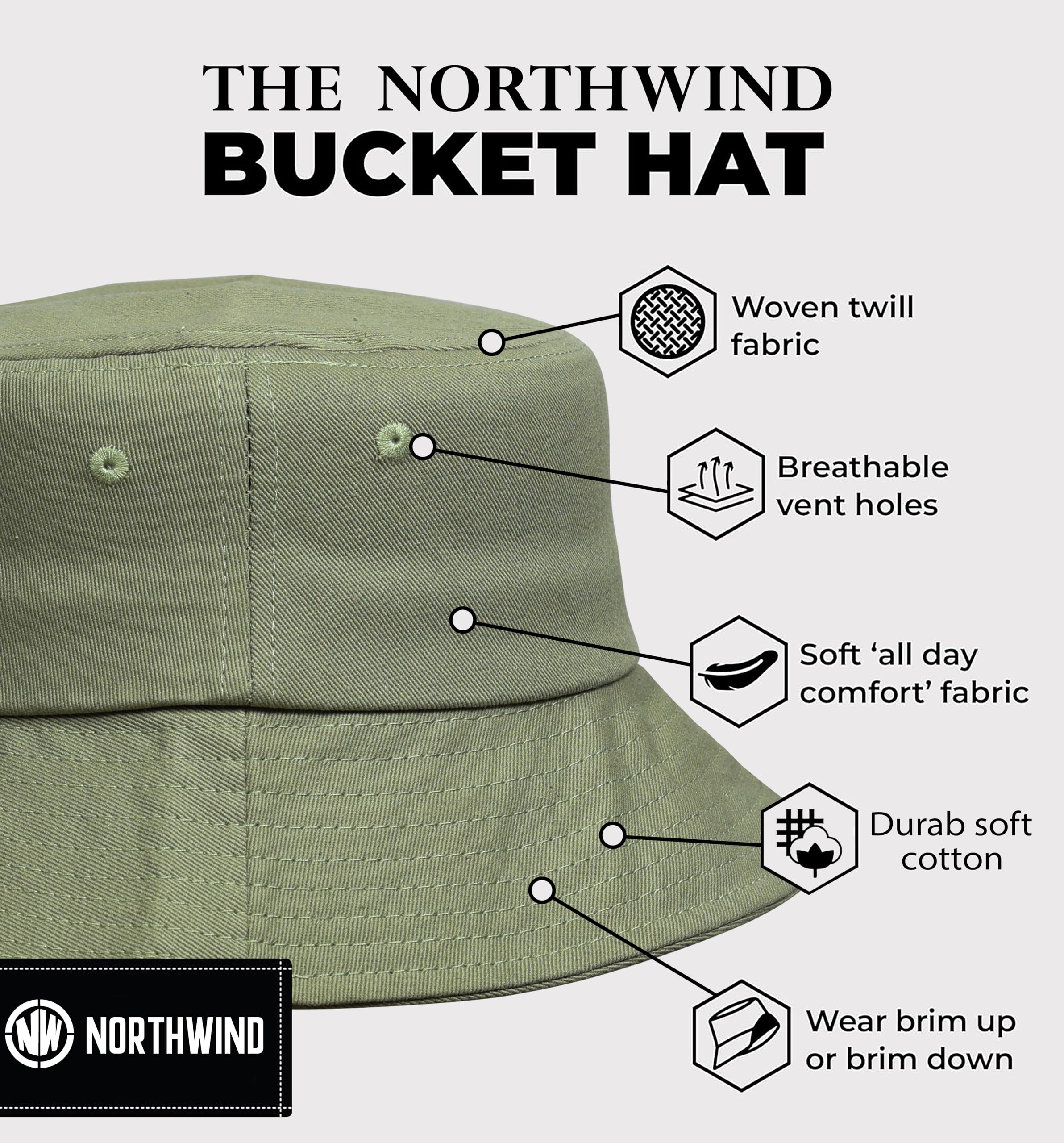 Khaki Cotton Bucket Hat for Men & Women - Image 4