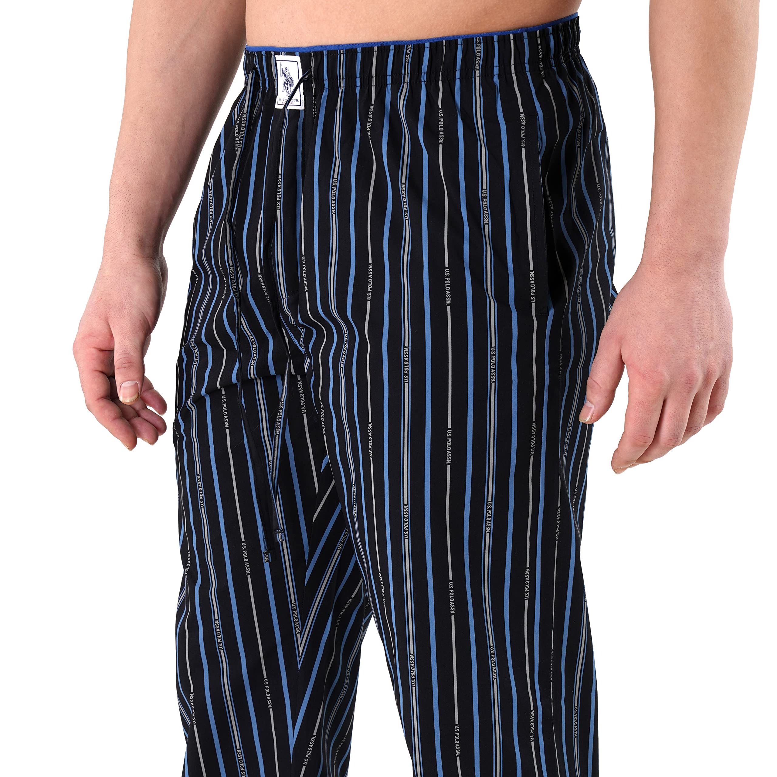 U. S. Polo Assn. Mens Cotton Iyad Lounge Pants - Black - Image 5