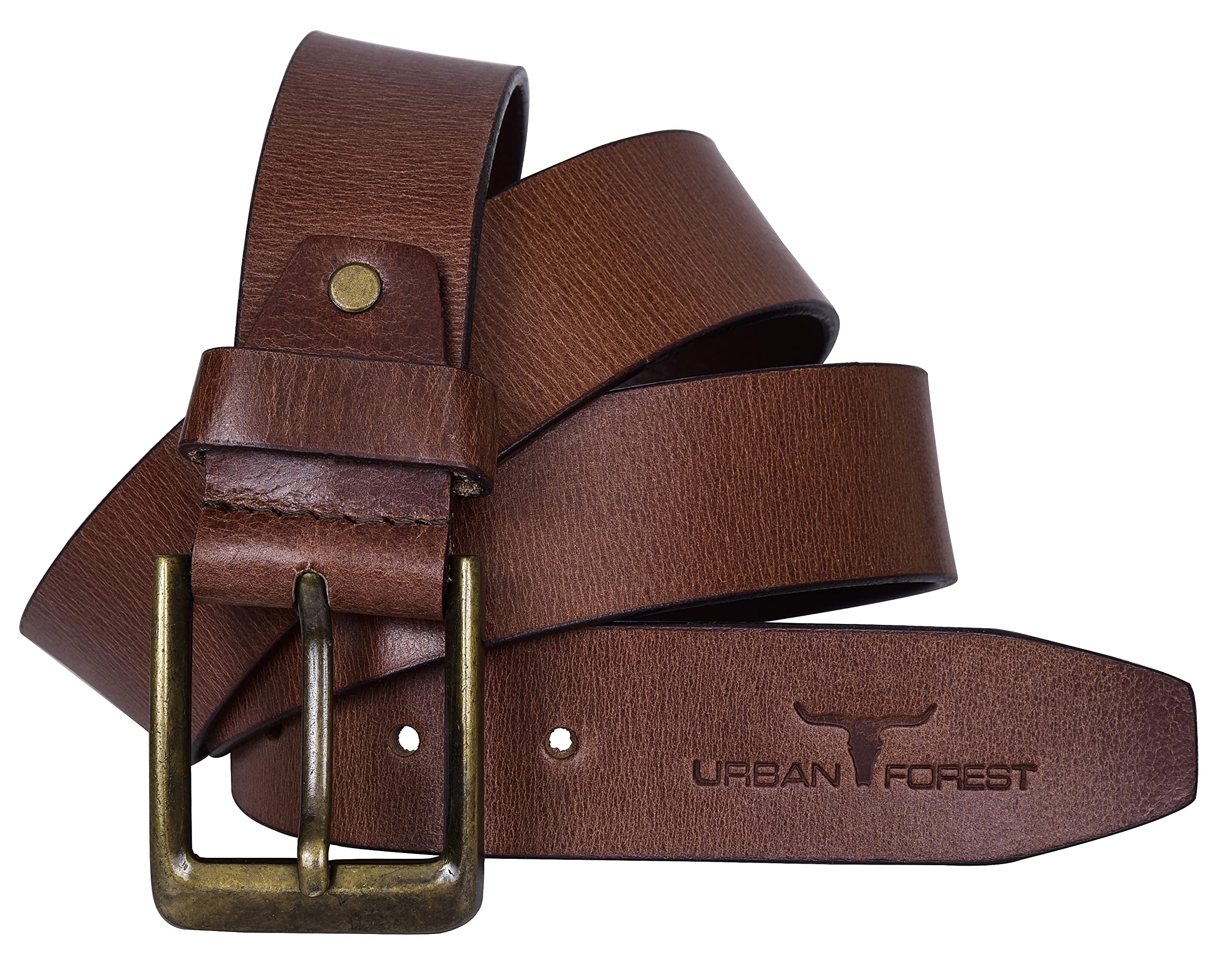 URBAN FOREST Leather Belt for Men - Tan - Image 4