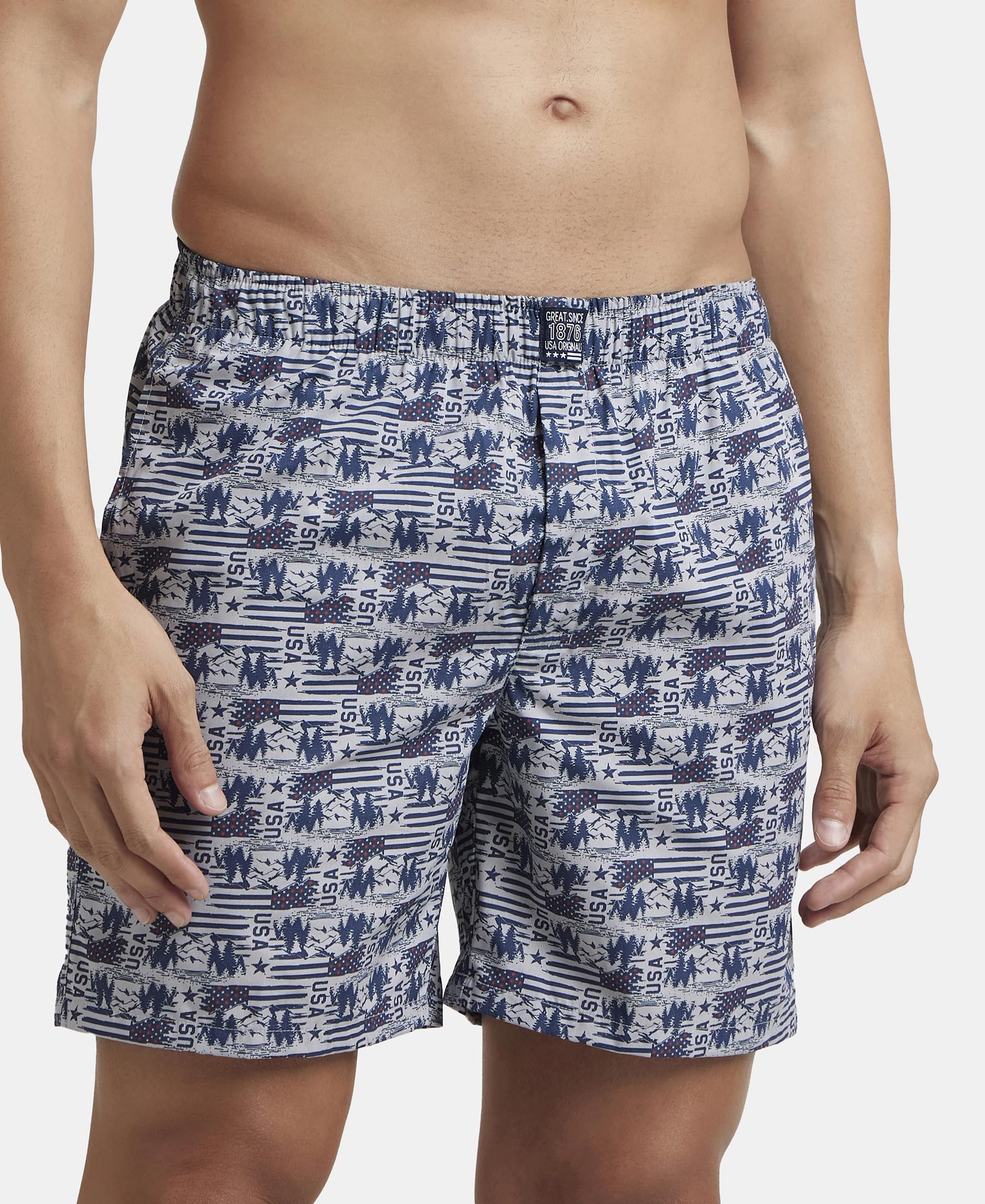 Jockey Men's Boxers - Nickle & Brickred - Image 5