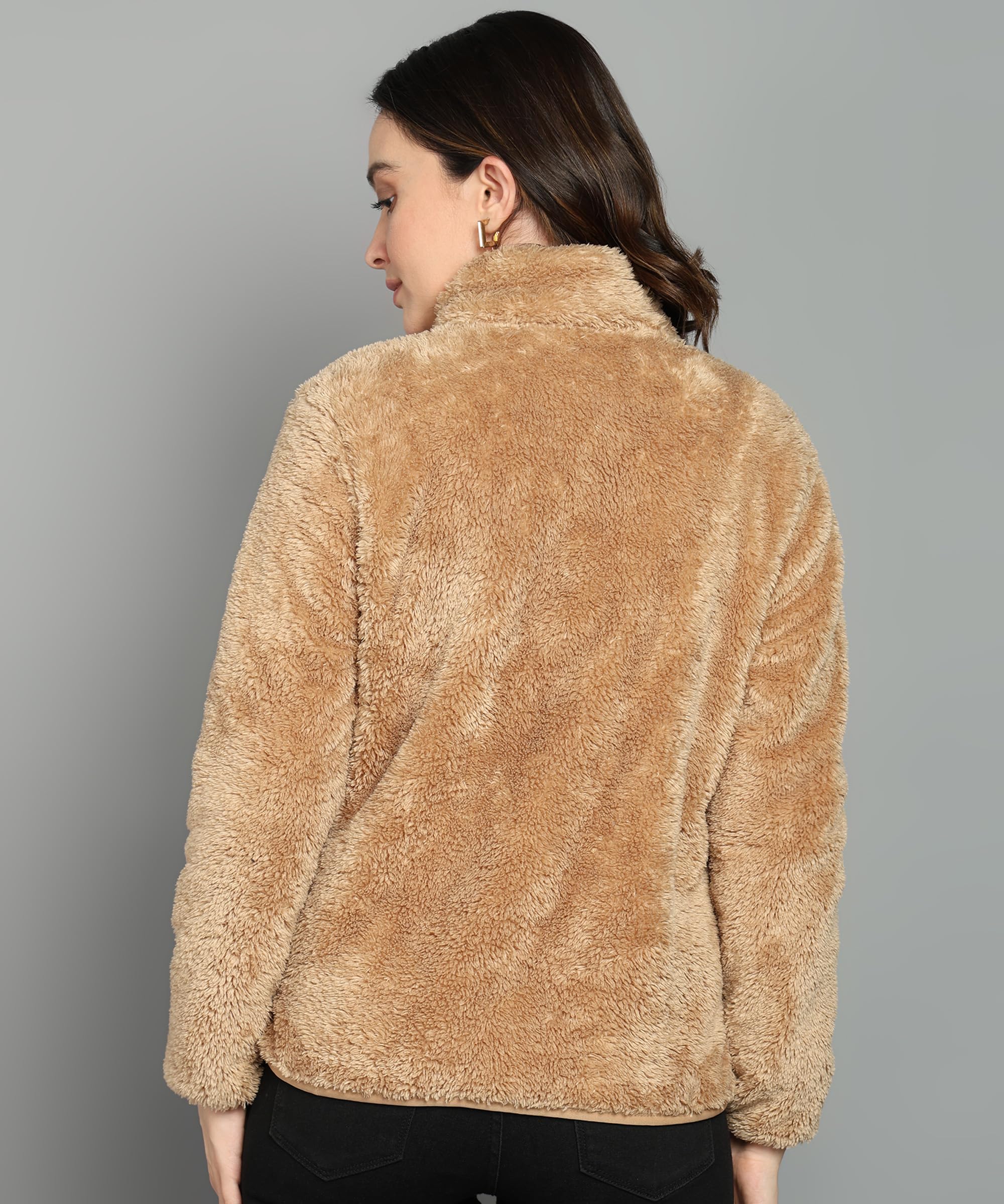 Alan Jones Women's Fluffy Yarn Fleece Jacket - Image 4