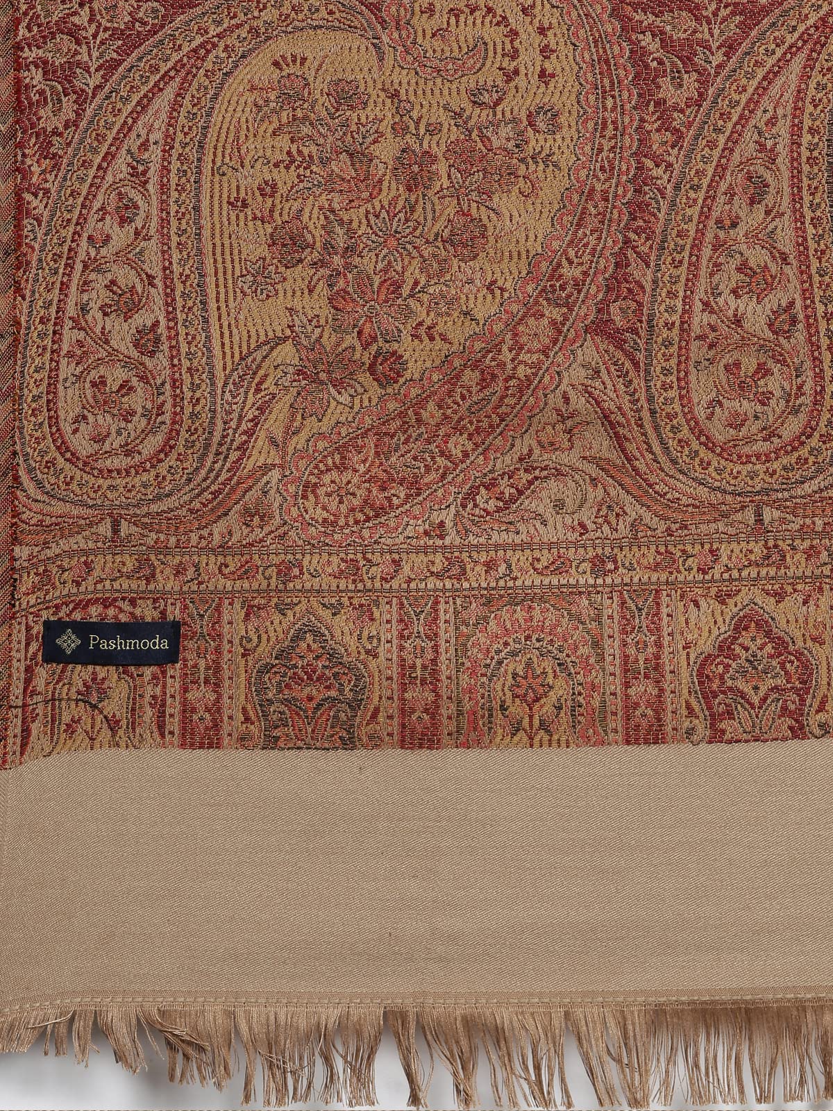 Pashmoda Men's Zarif-e-Kashmir Shawl - Brown - Image 3