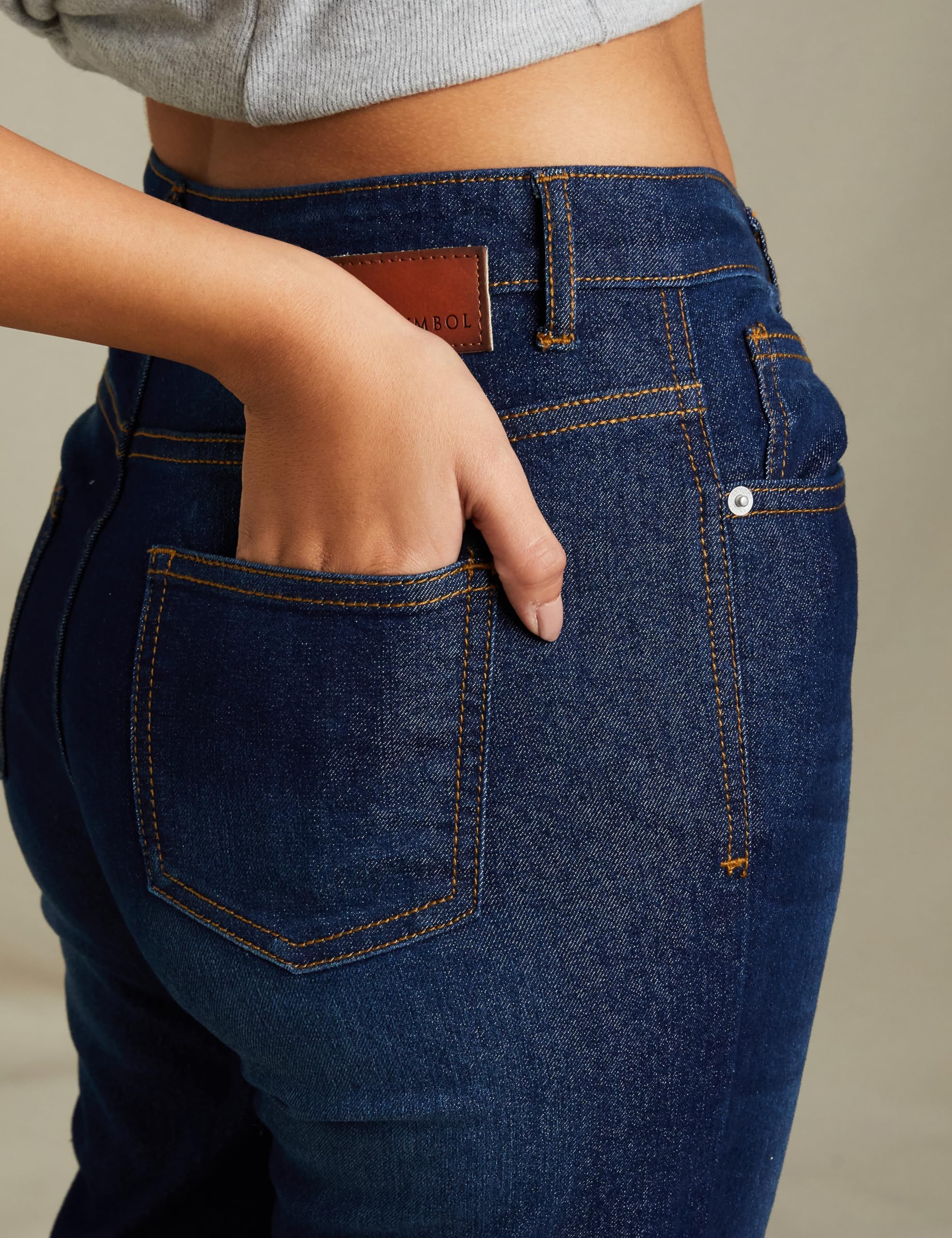 Symbol Women's Dark Blue High-Waist Jeans - Image 5