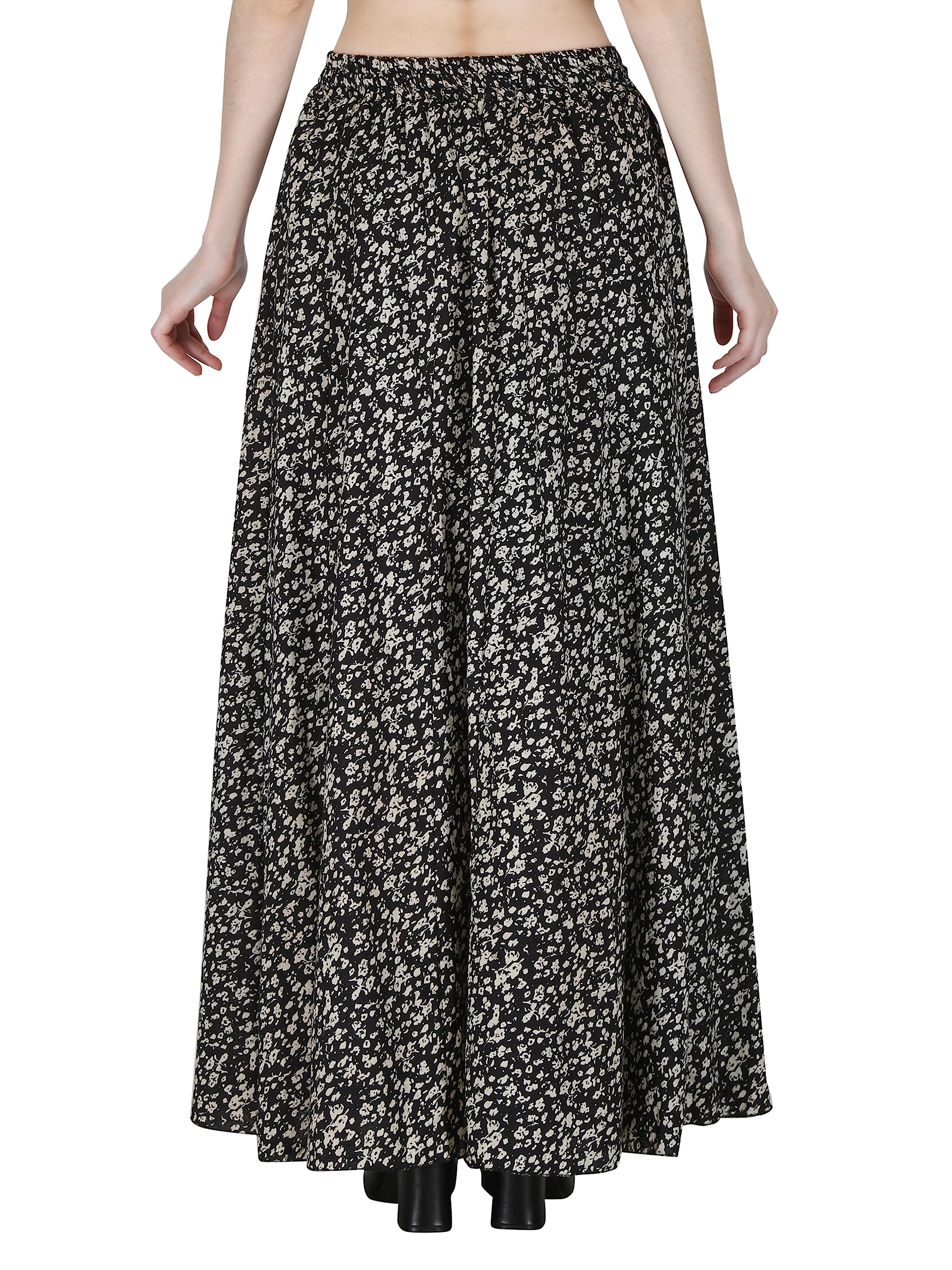 Sttoffa Ethnic Maxi Skirt for Women - Black - Image 4