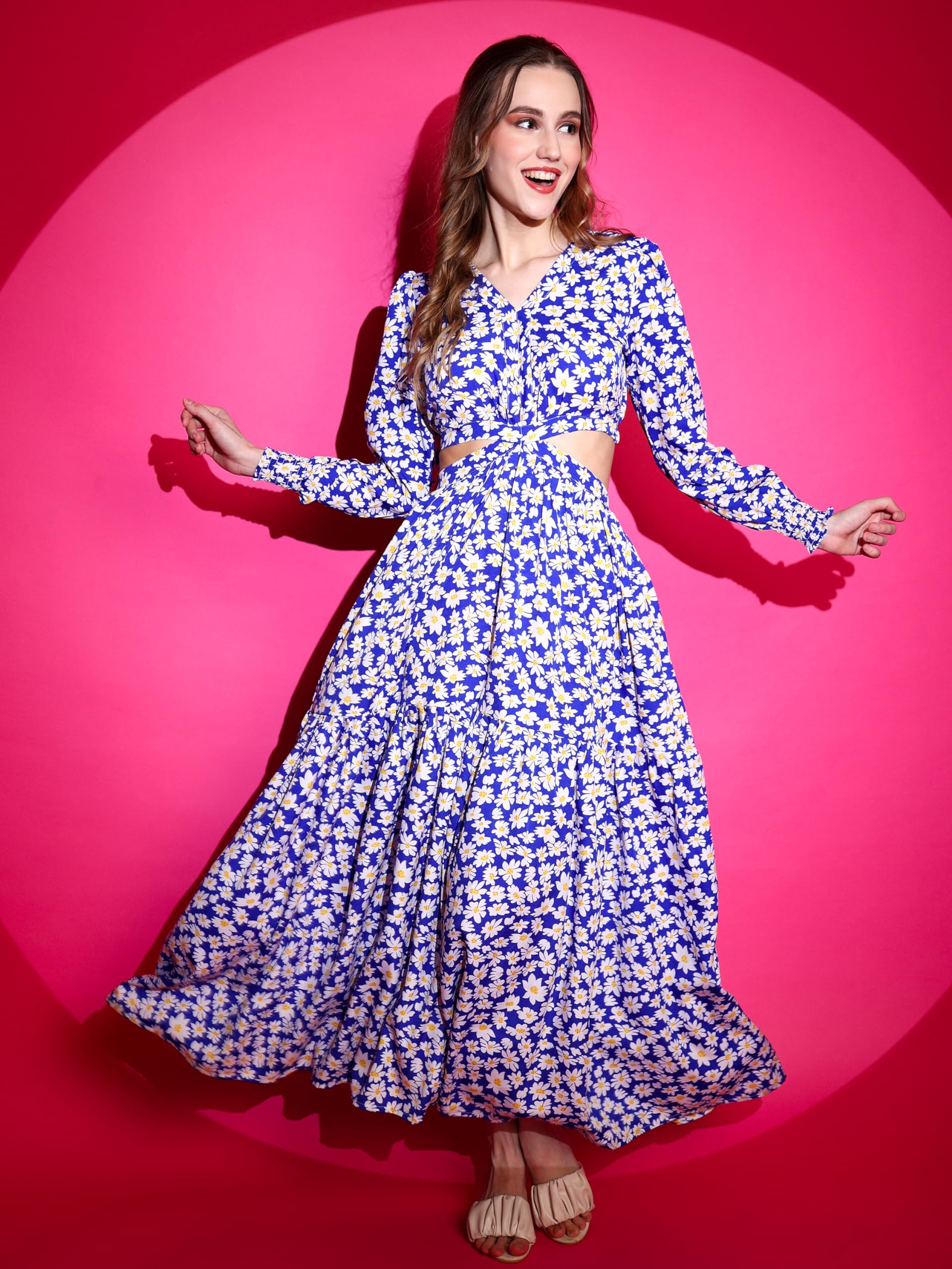 Sheetal Associates Women's Crepe Fit and Flare Dress - Blue - Image 4