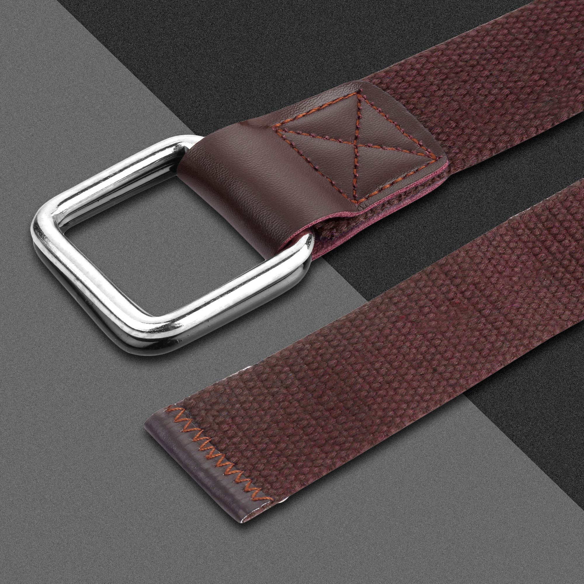 ZORO Cotton D Buckle Belt for Men - Brown Green - Image 2