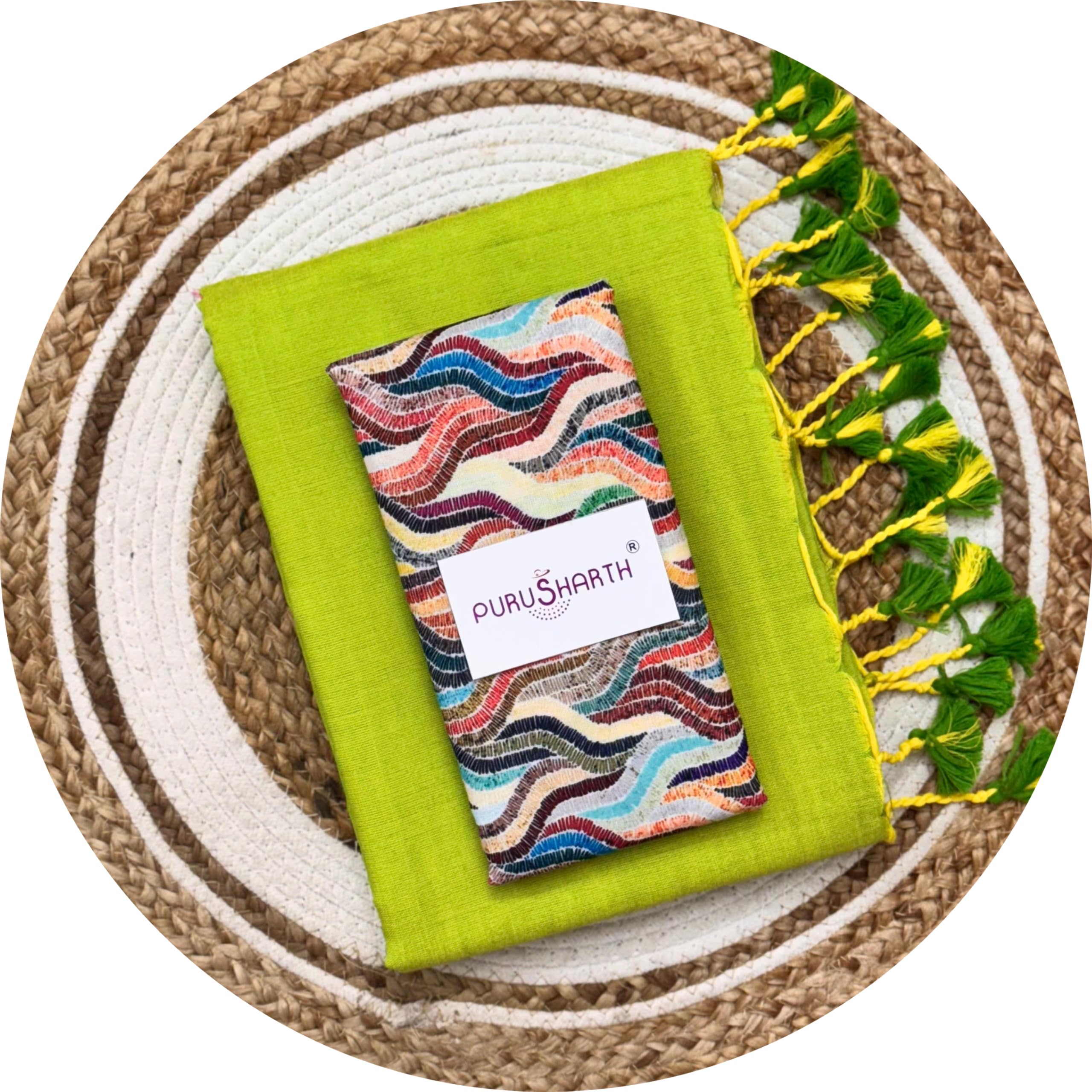 GarbGlide Khadi Cotton Saree for Women