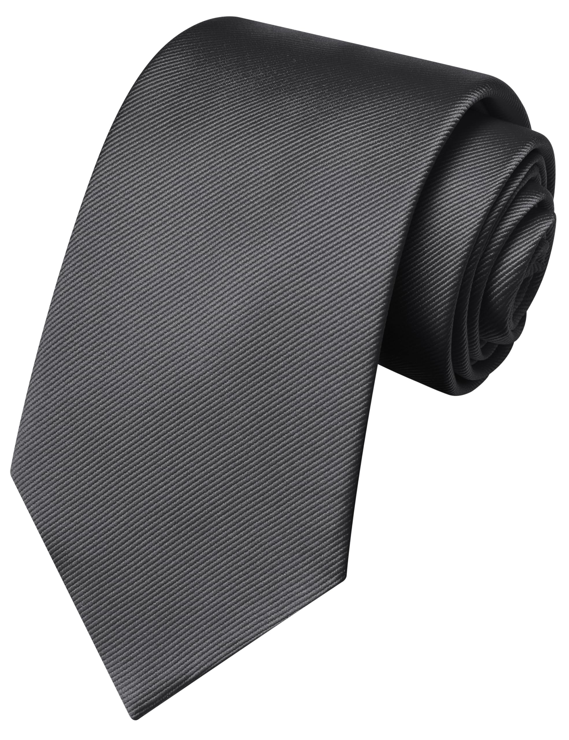 GUSLESON Charcoal Gray Wedding Ties for Men - Image 2