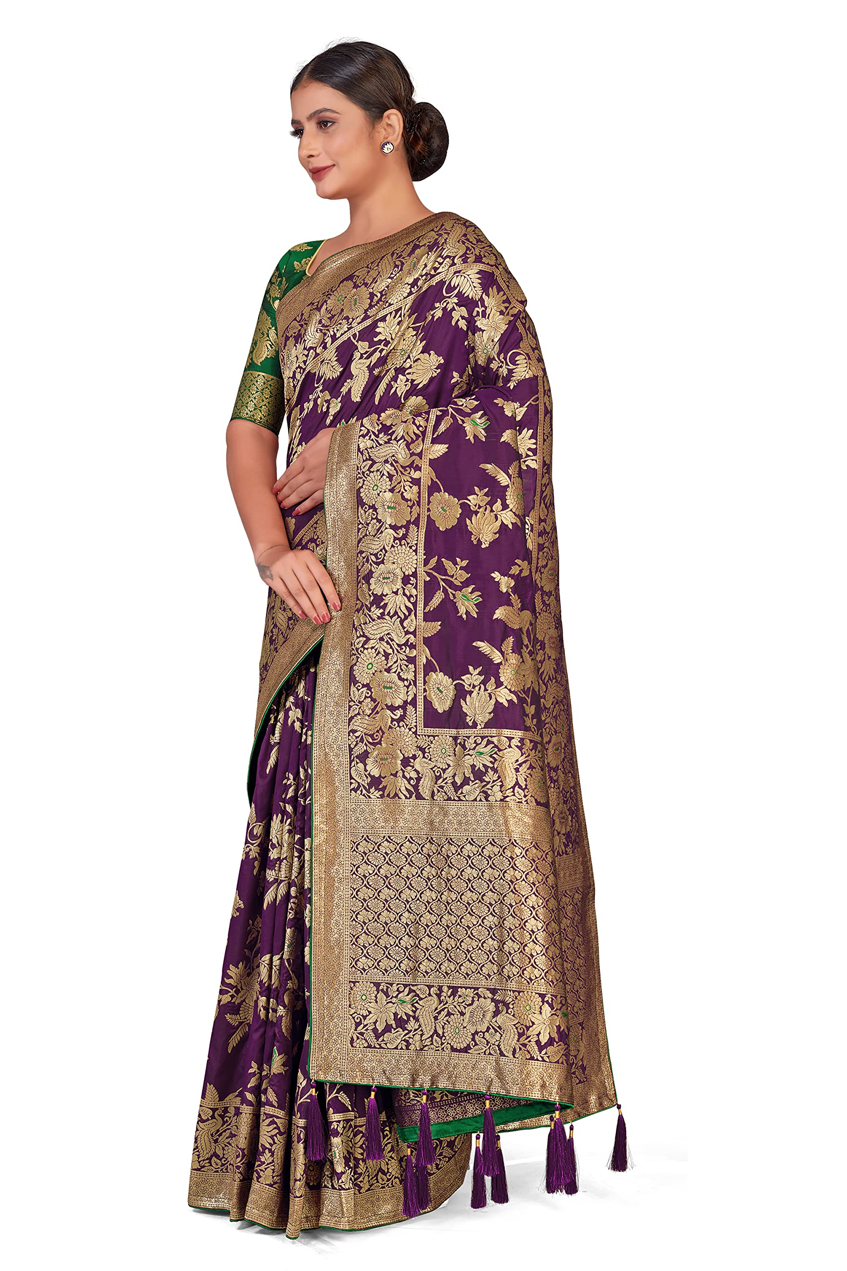 Monjolika Banarasi Silk Saree for Women - Image 2