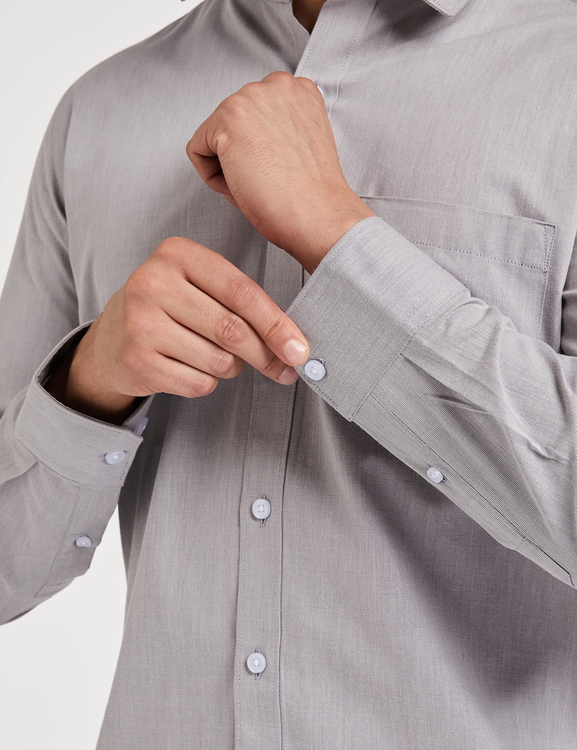 Amazon Men Cotton Formal Shirt - Mid Grey - Image 5