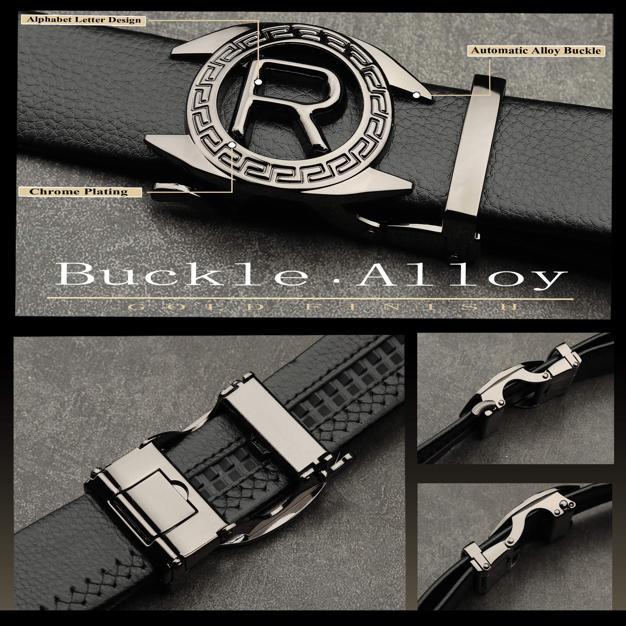 ZORO Mens PU Leather Belt - Black - Image 2