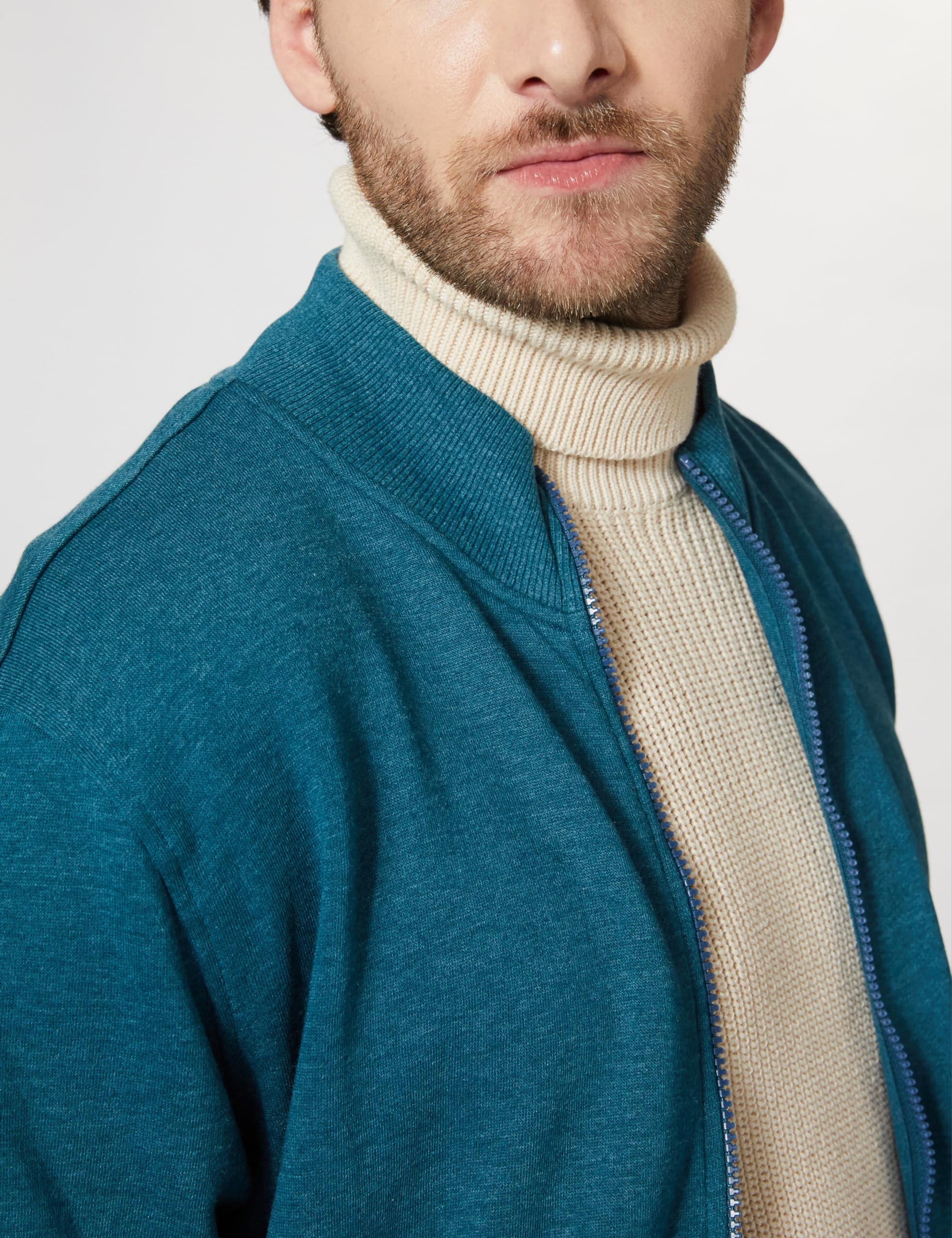 Amazon Men's Cotton Blend Sweatshirt - Fog Teal Mel - Image 4